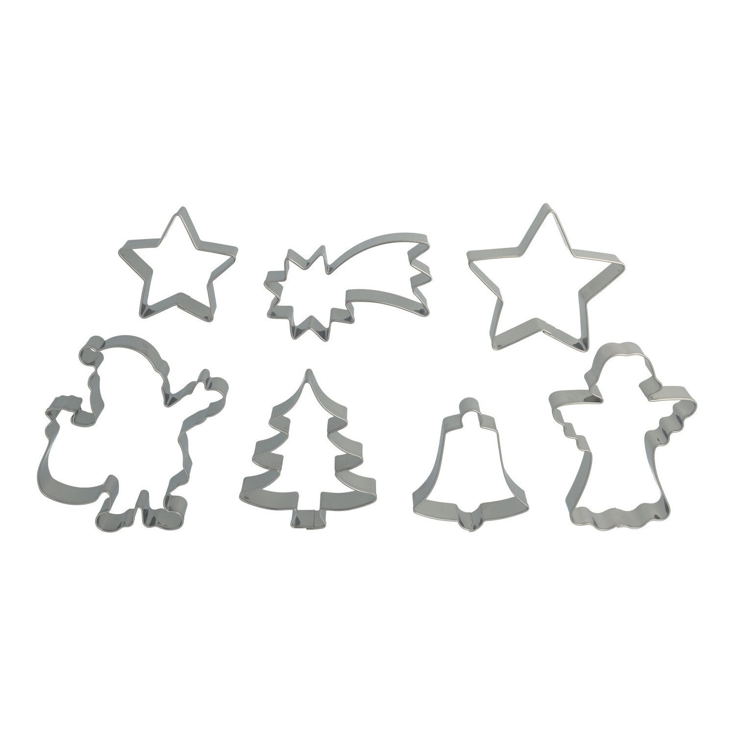 bakeryteam Ausstechform bakeryteam Ausstechform SET WEIHNACHTEN (7), Edelstahl rostfrei, (7-St)