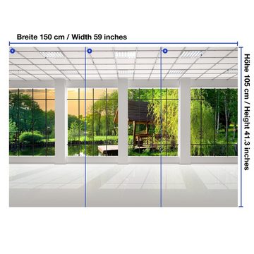wandmotiv24 Fototapete Fenster Fensterblick 3D, glatt, Wandtapete, Motivtapete, matt, Vliestapete