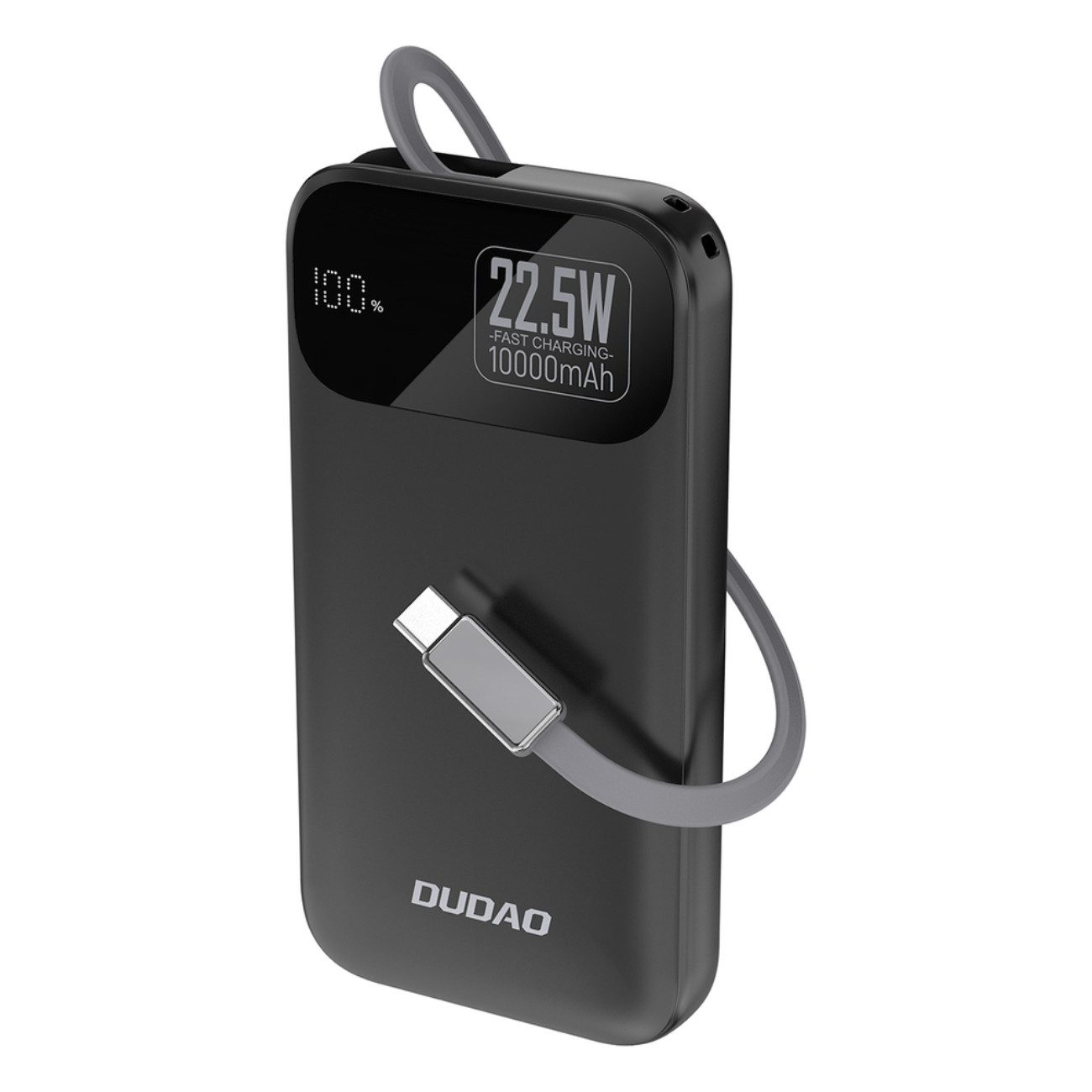 Dudao K31 Powerbank 10000 mAh, Powerbank mit 70 cm Kabel und LED-Display