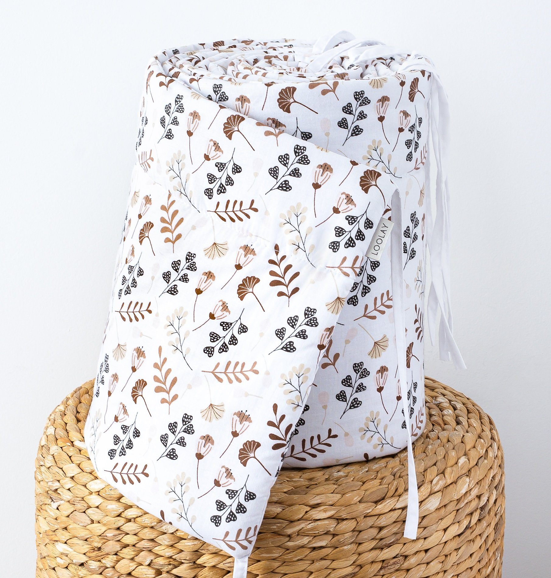 Loolay Bettnestchen PREMIERE! Blumenwiese BRAUN Bettumrandung günstig online kaufen