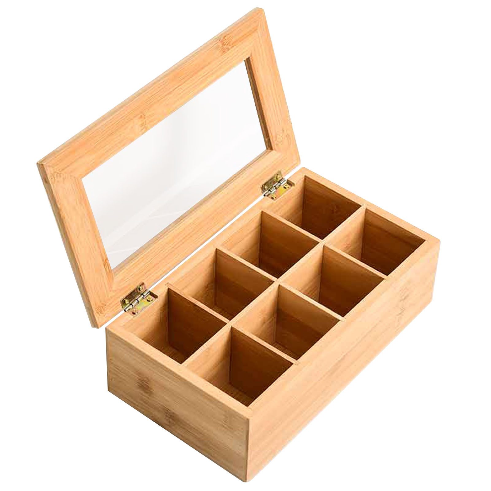 Floordirekt Teebox aus Bambus, Stilvolle Aufbewahrung für Teeliebhaber, In zwei Größen erhältlich