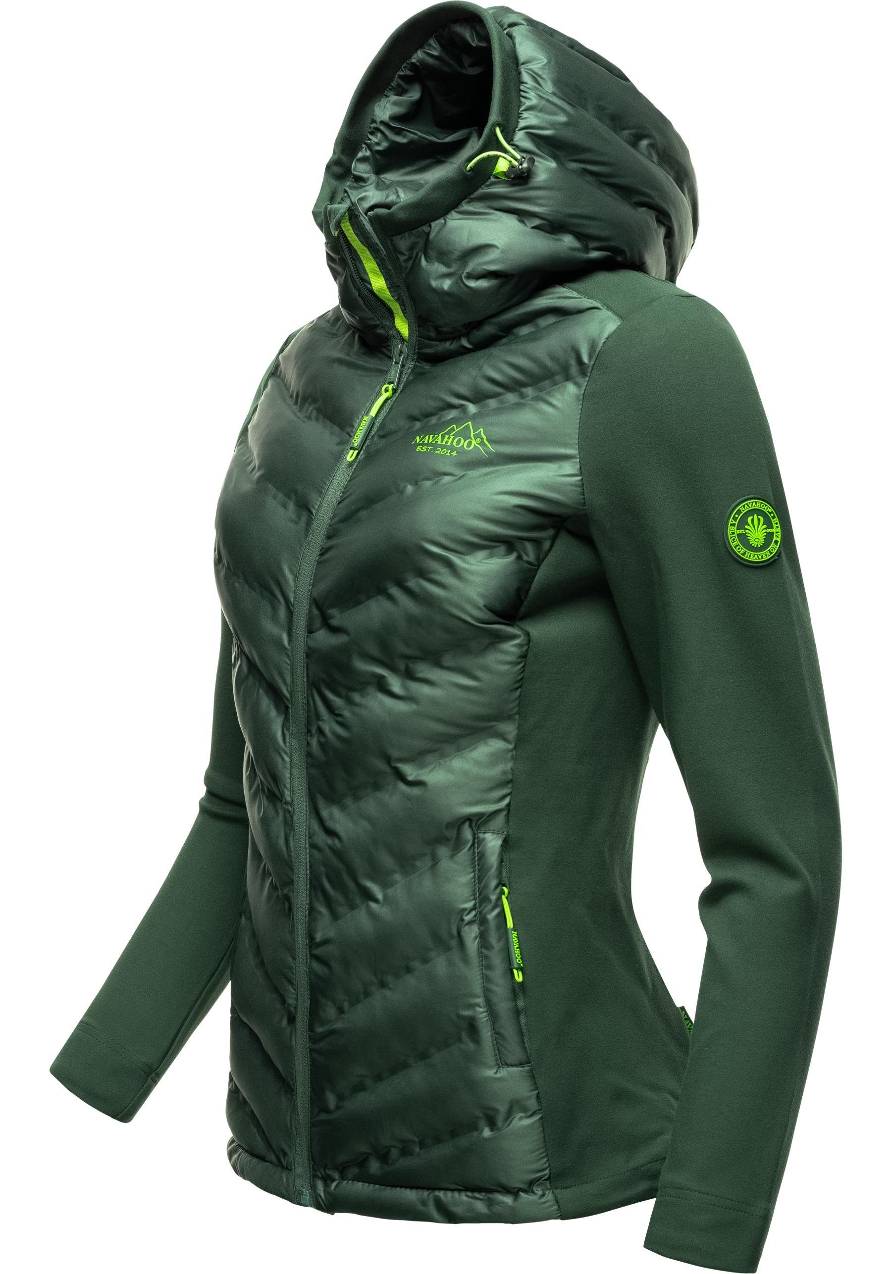 mit stylische Navahoo Outdoorjacke grün Mich Kapuze Nimm Mit Übergangsjacke