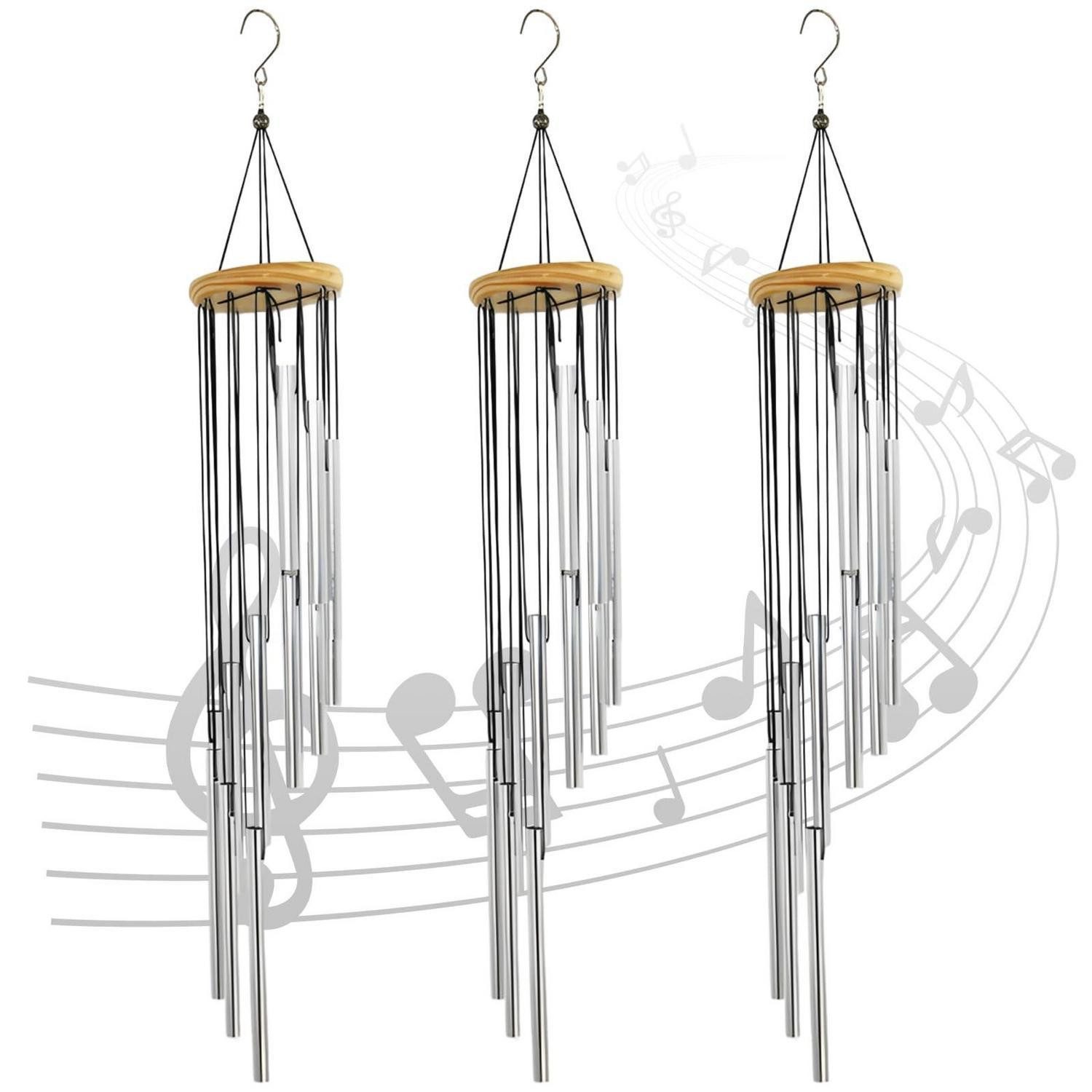 LuxusKollektion Windspiel Windspiel Außen 55cm Metall 3 Stück (3 St)