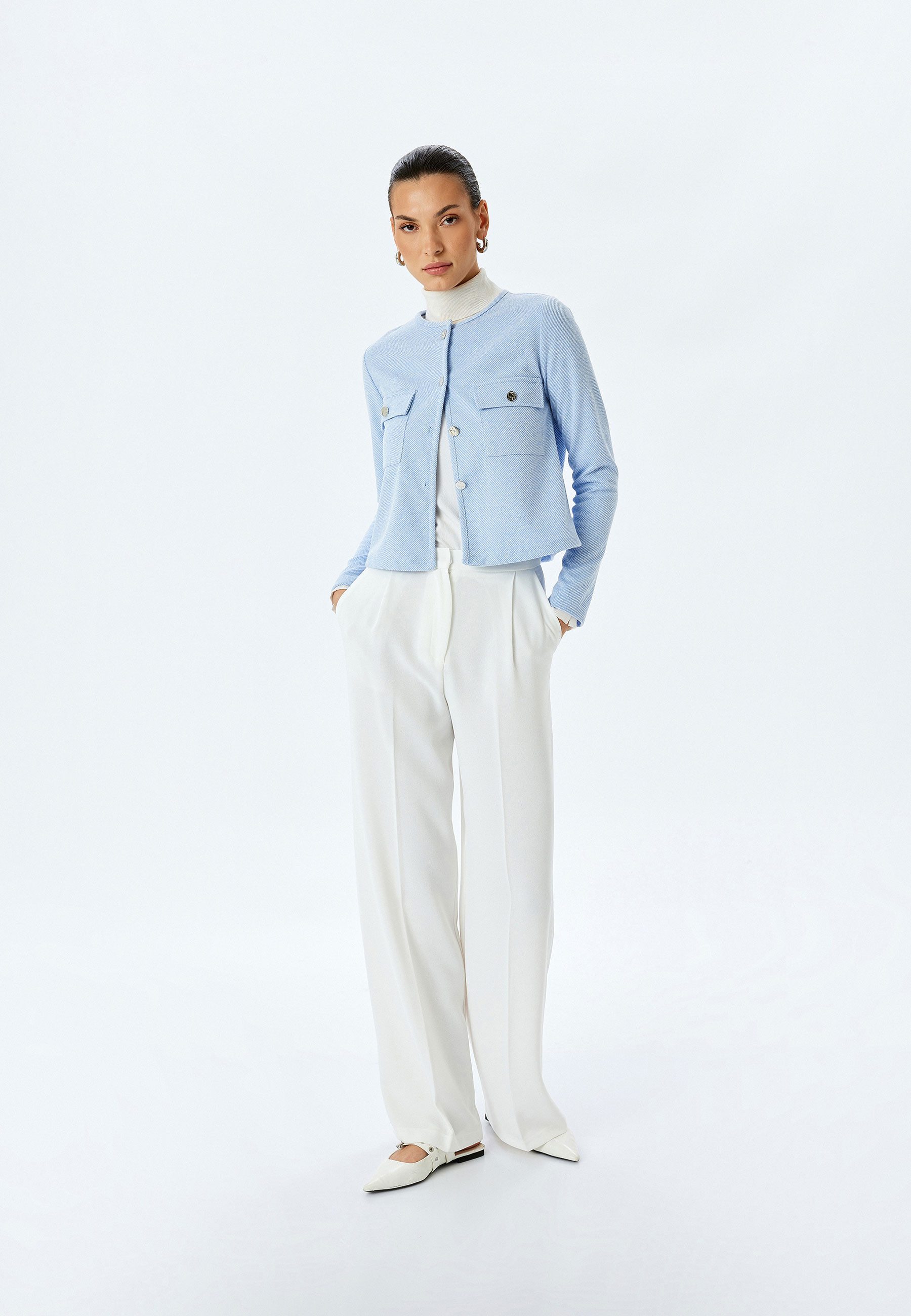 Koton Jerseyblazer Rundhalsausschnitt Bomber Jerseyblazer günstig online kaufen