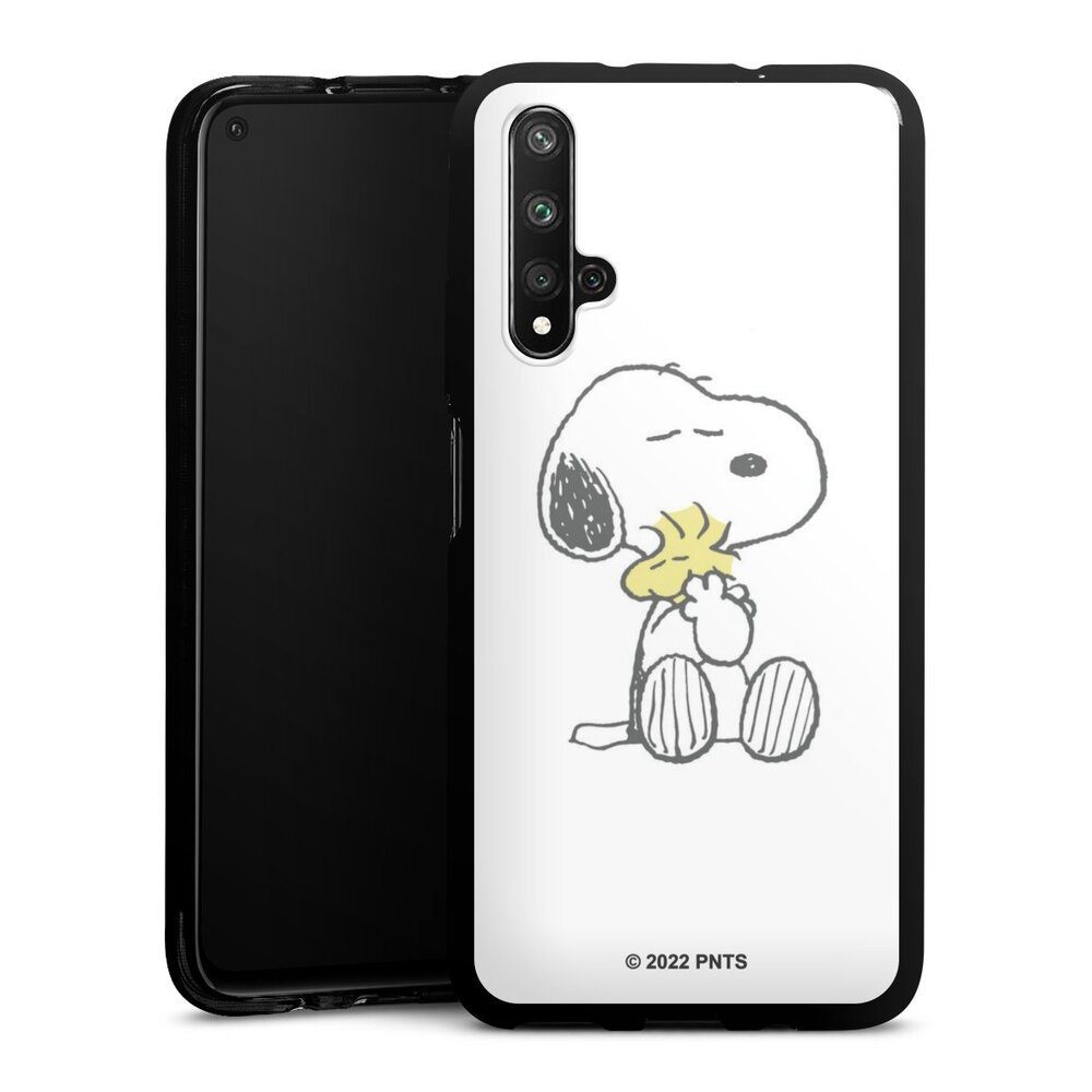 DeinDesign Handyhülle Peanuts Snoopy Liebe Snoopy And Woodstock Cuddling, Huawei Nova 5T Silikon Hülle Bumper Case Handy Schutzhülle