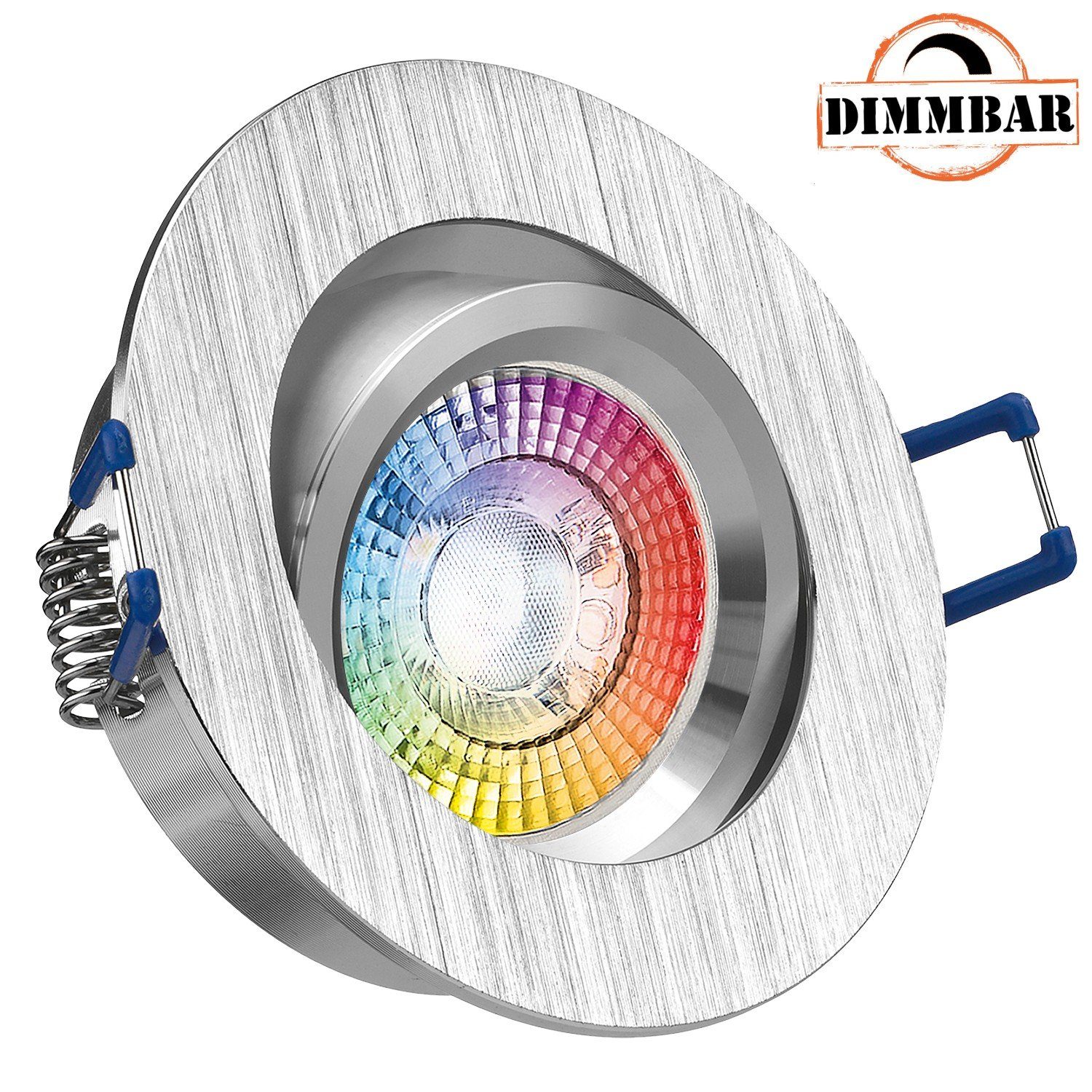 LEDANDO LED Einbaustrahler flach mit RGB zweifarbig - extra Einbaustrahler bicolor 3W in Set LED