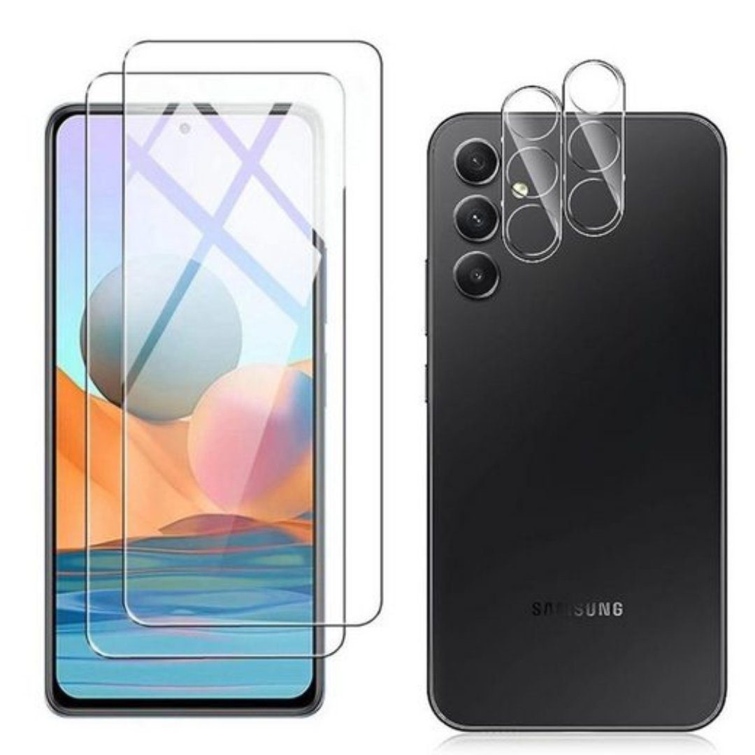 SmartUP Displayschutzglas für Samsung Galaxy A34 5G Panzerfolie Schutzglas Display Kamera 9H für Samsung Galaxy A34 5G, 4 Stück