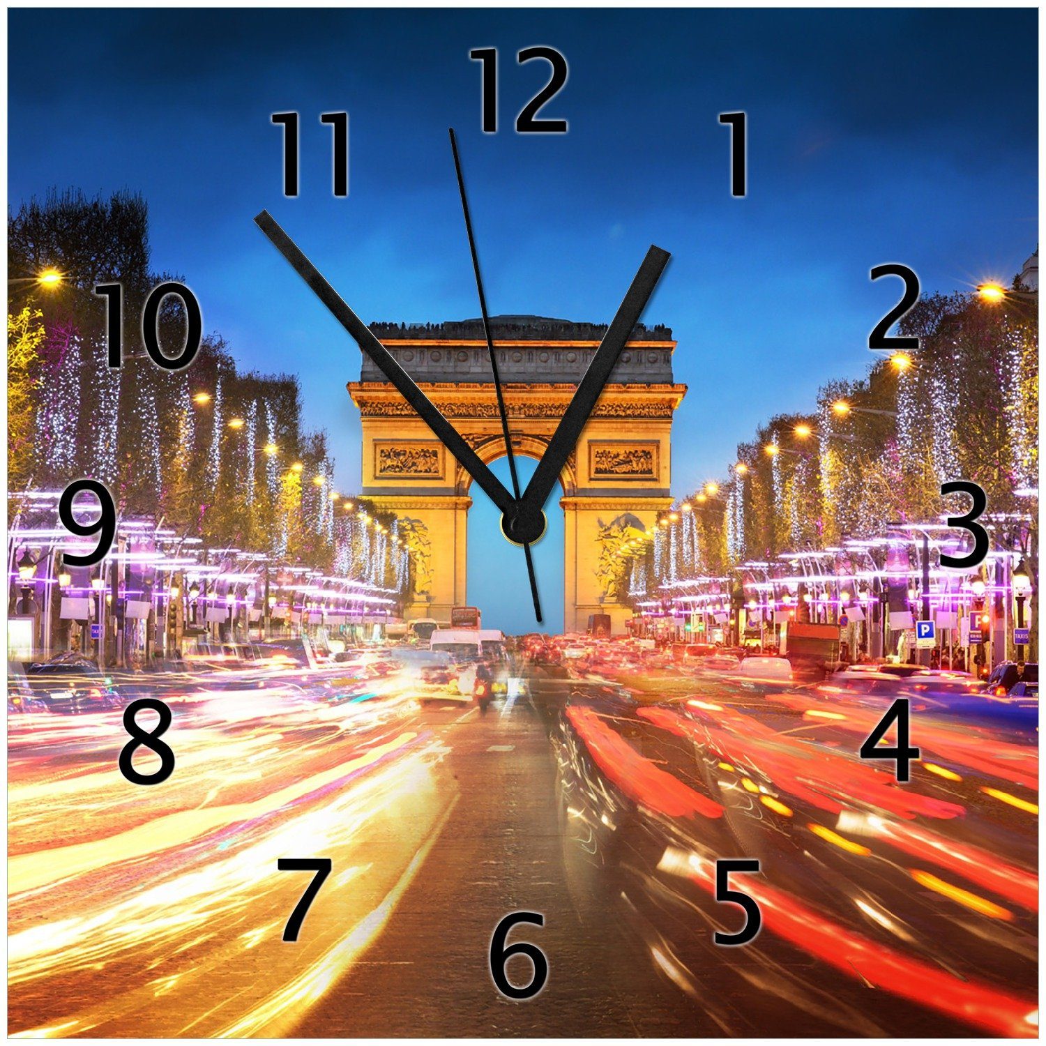 Wallario Wanduhr Arc de triomphe in günstig online kaufen