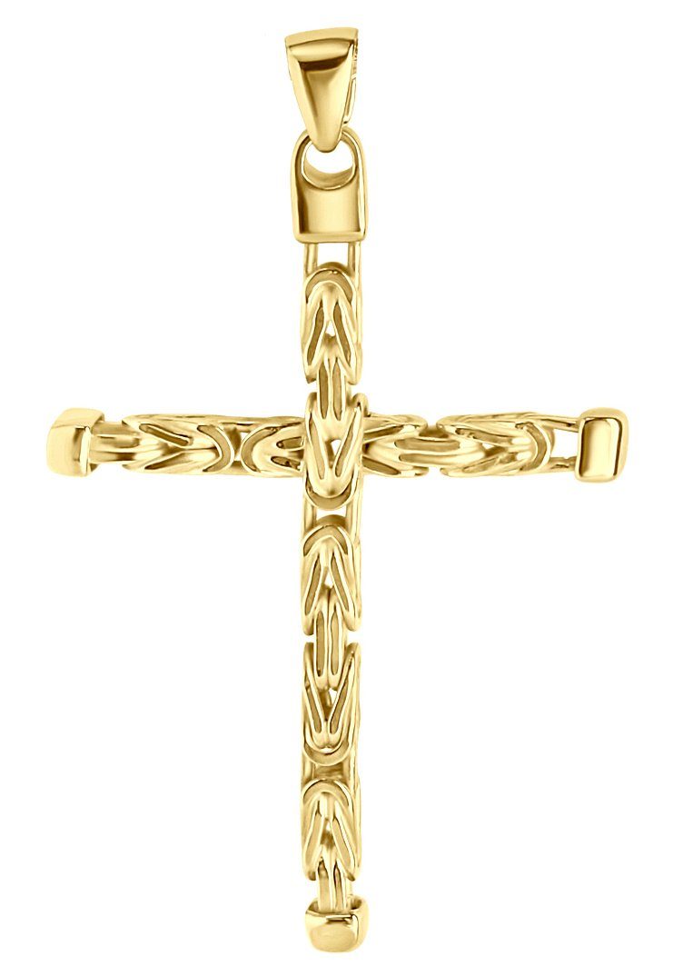 Firetti Kettenanhänger Schmuck Geschenk Silber 925 Halsschmuck Anhänger Kreuz, zu Hoodie, Shirt, Jeans, Sneaker! Anlass Geburtstag Weihnachten gelbgoldfarben