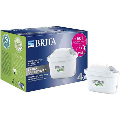 BRITA Wasserfilter MAXTRA PRO Extra Kalkschutz, Zubehör für BRITA Tischwasserfilter, 4-stufiges-Filtersystem