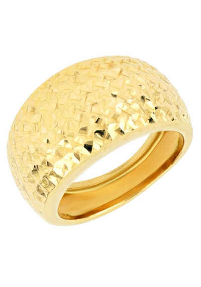 Firetti Goldring »mit glänzender Diamantierung«