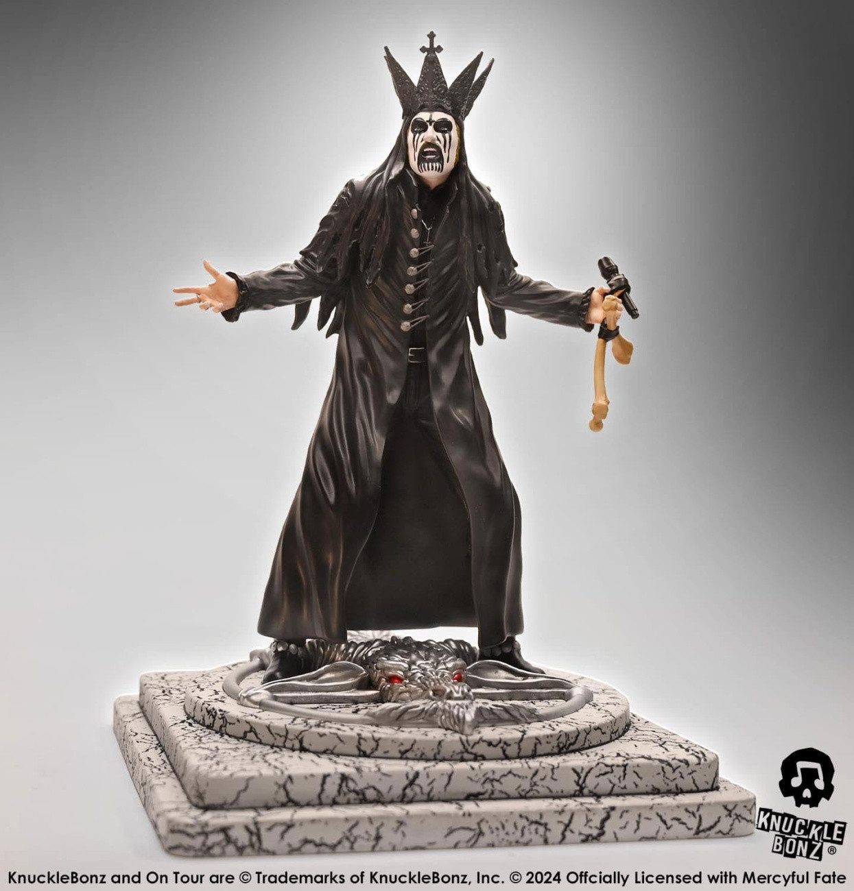 Knucklebonz Merchandise-Figur Mercyful Fate Rock Iconz Statue King Diamond III (Black Version) 22 cm