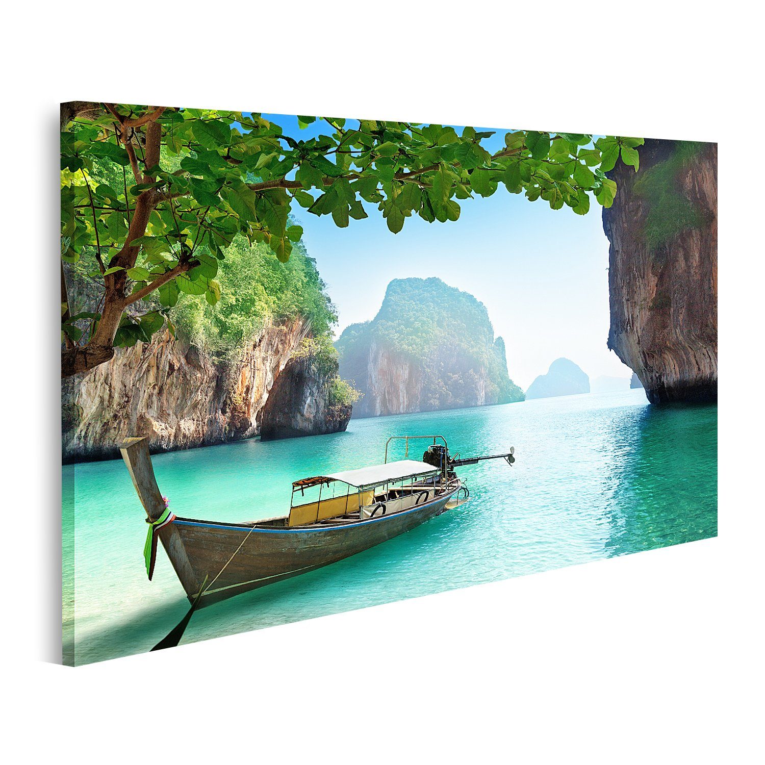 islandburner Leinwandbild Bild auf Leinwand Boot günstig online kaufen