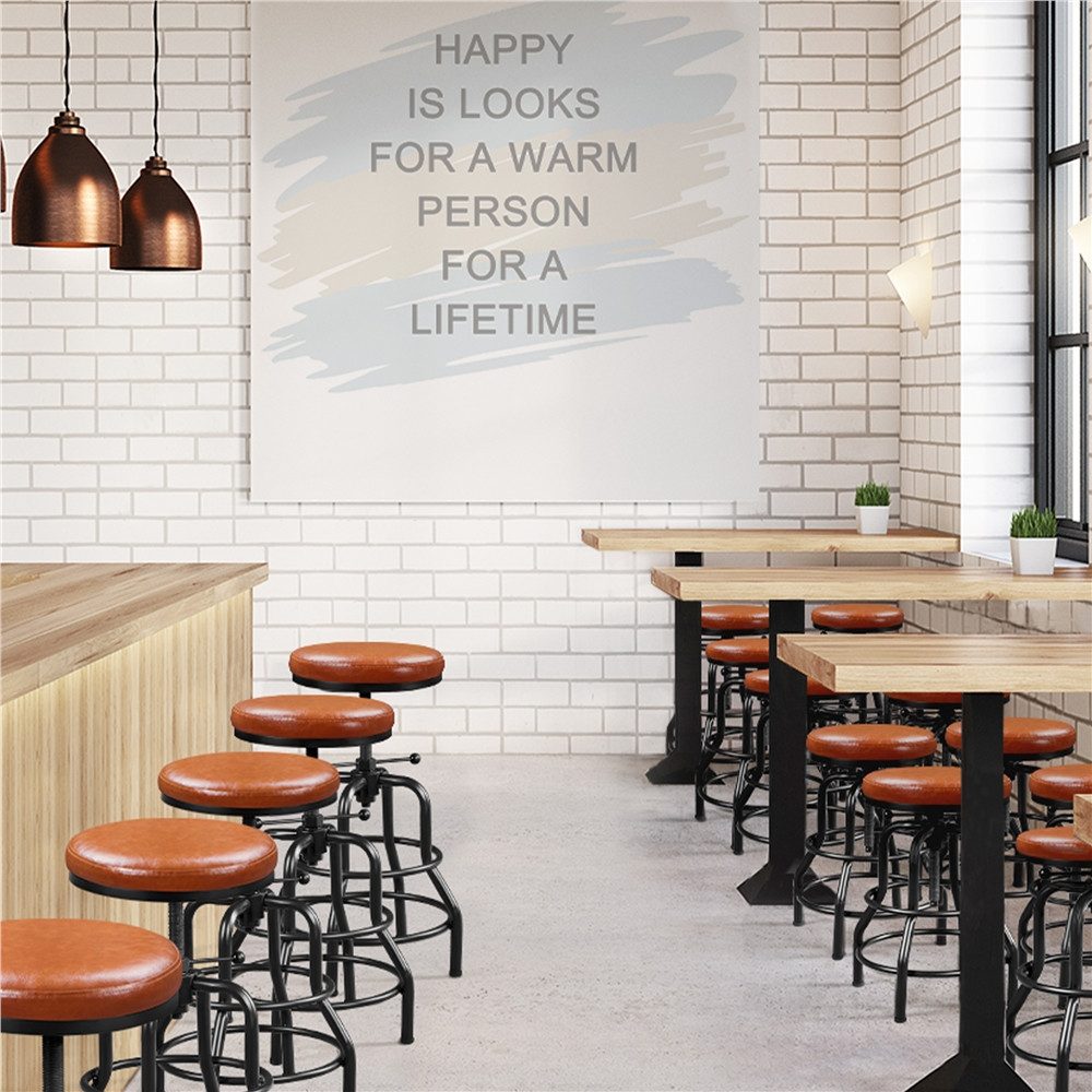 Yaheetech Barhocker Schraubhocker mit Dickem Kissen (1 St), Vintage Höhenve günstig online kaufen