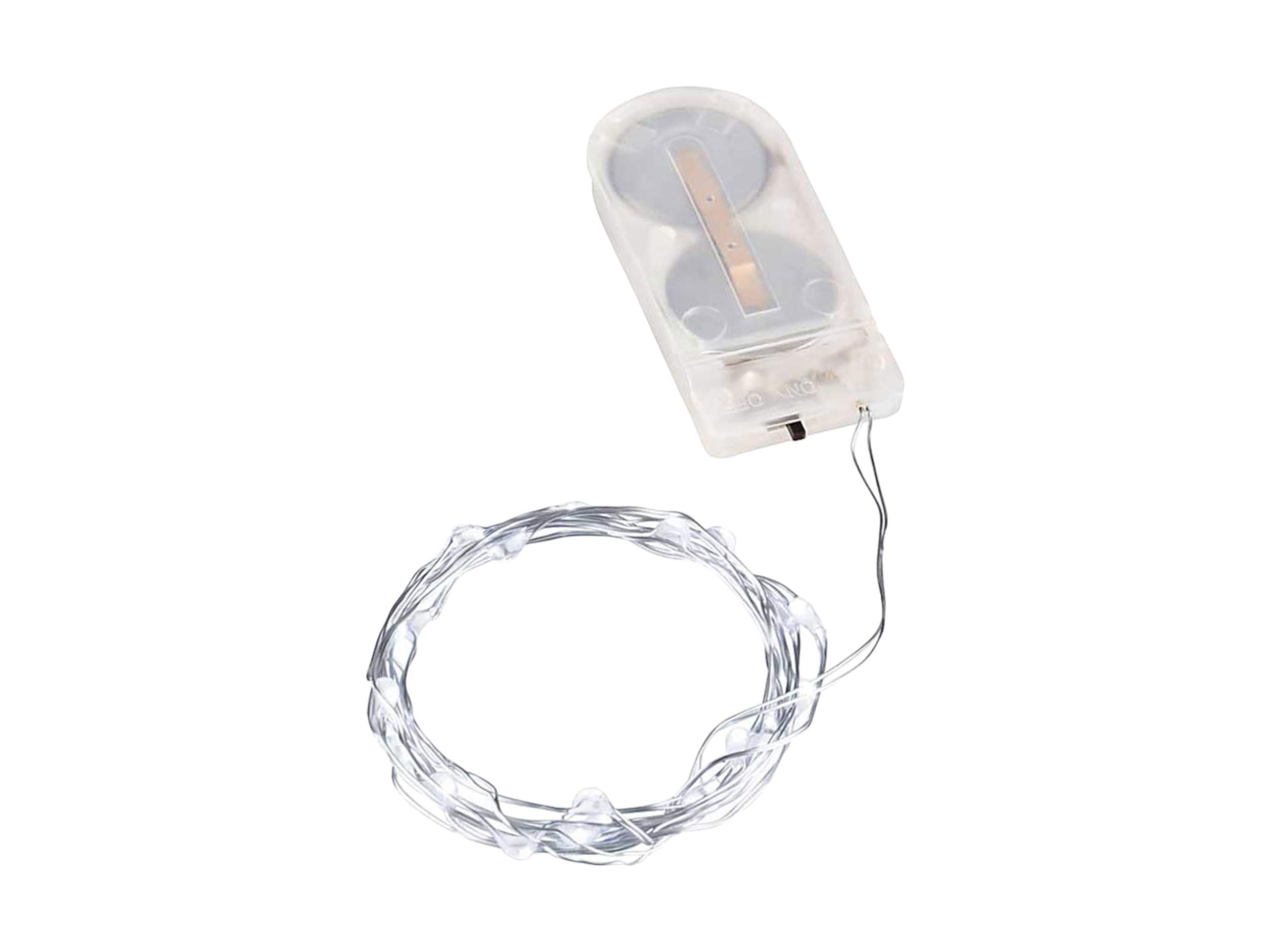 Linder Exclusiv GmbH LED-Lichterkette, Draht Batterie 0,95m 20 LEDs kaltwei günstig online kaufen