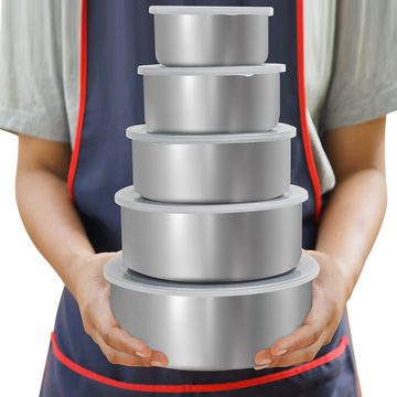 Kurtzy Aufbewahrungsdose Edelstahlbehälter mit Deckeln für Kinder - 5er Pack, Stainless Steel Containers with Lids for Kids - 5 Pack