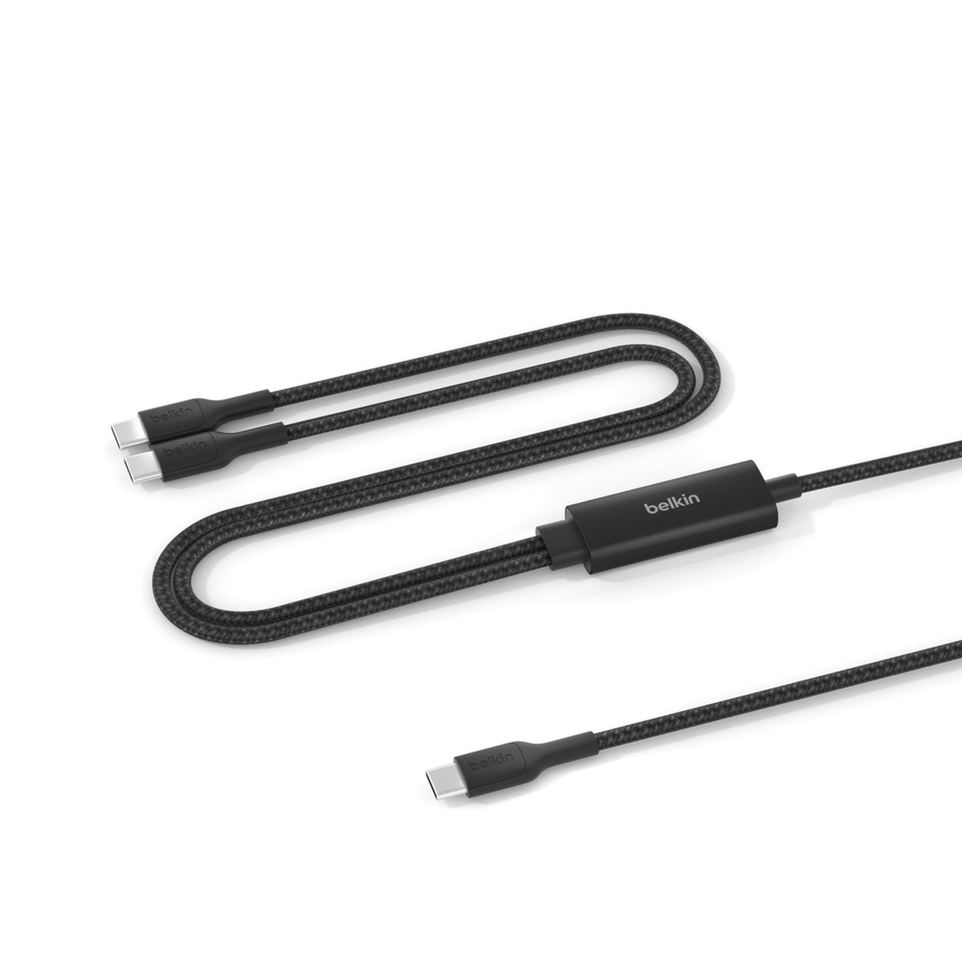 Belkin BoostCharge Pro geflochtenes USB-C-Doppelkabel (140 W) USB-Kabel, USB-C, (150 cm)