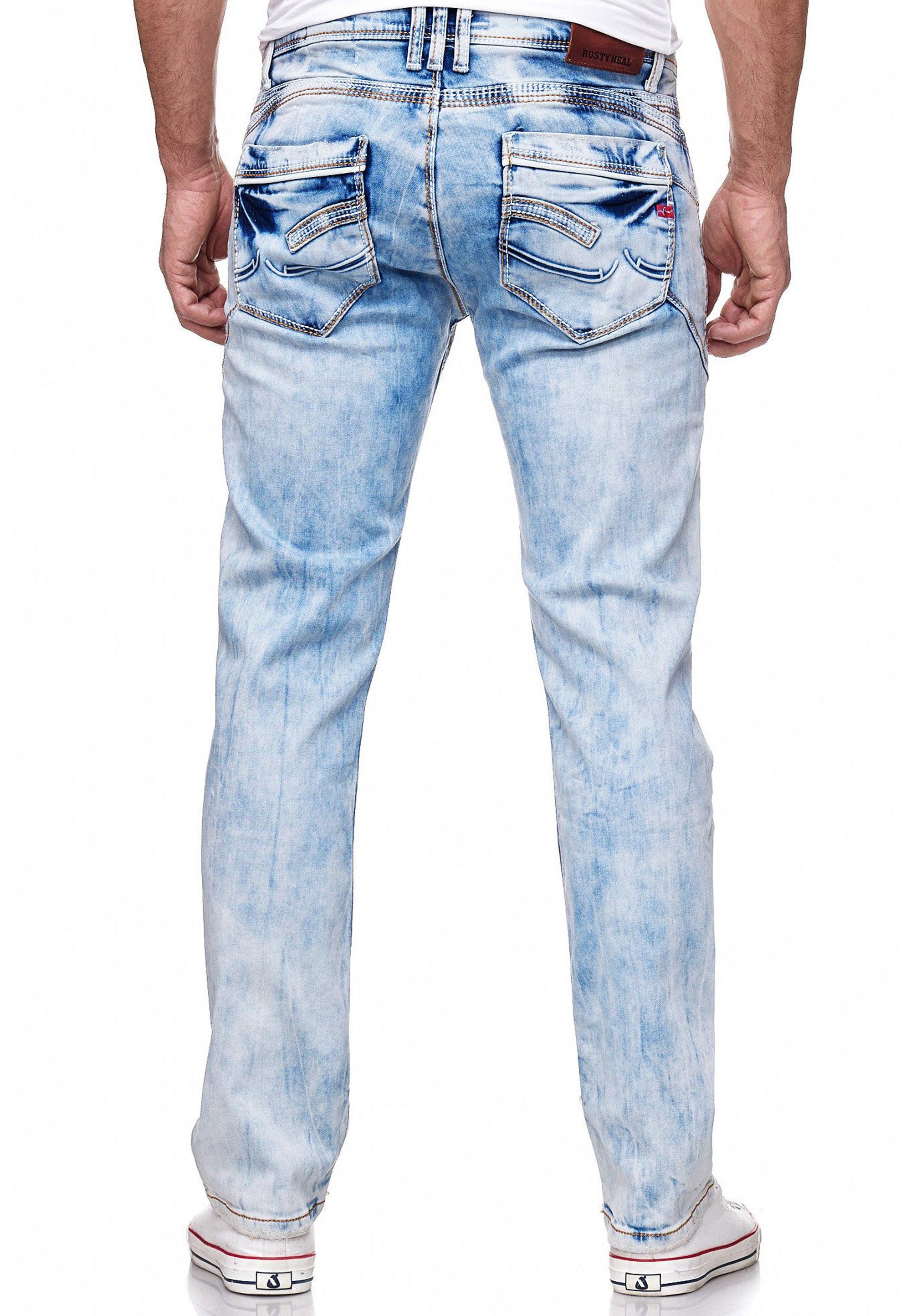 Straight-Jeans Design Neal im Rusty außergewöhnlichen