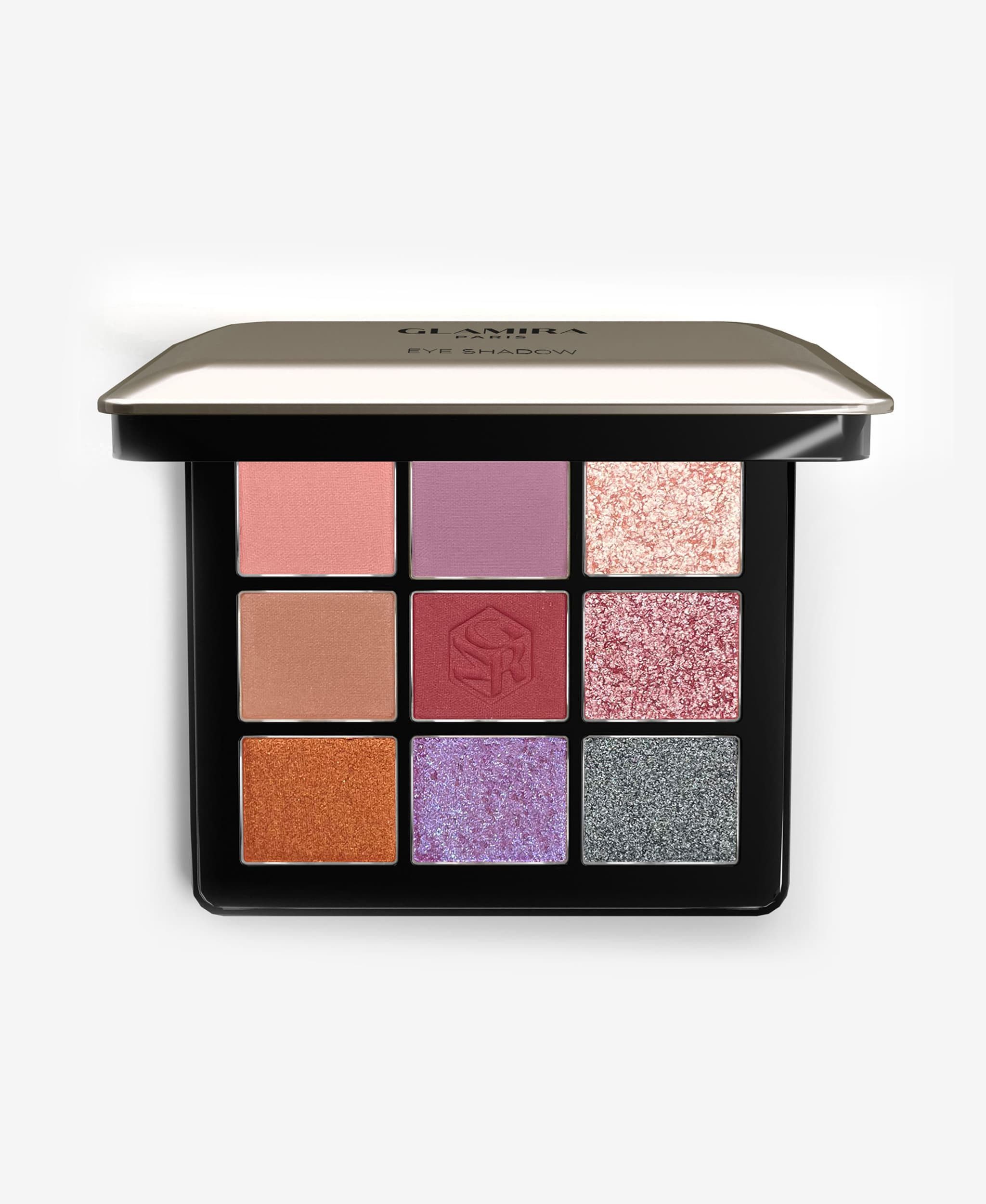 GLAMIRA Lidschatten Infinity Rote Lidschattenpalette - Rouge Captivant, 9-tlg., Palette mit matten und schimmernden Oberflächen