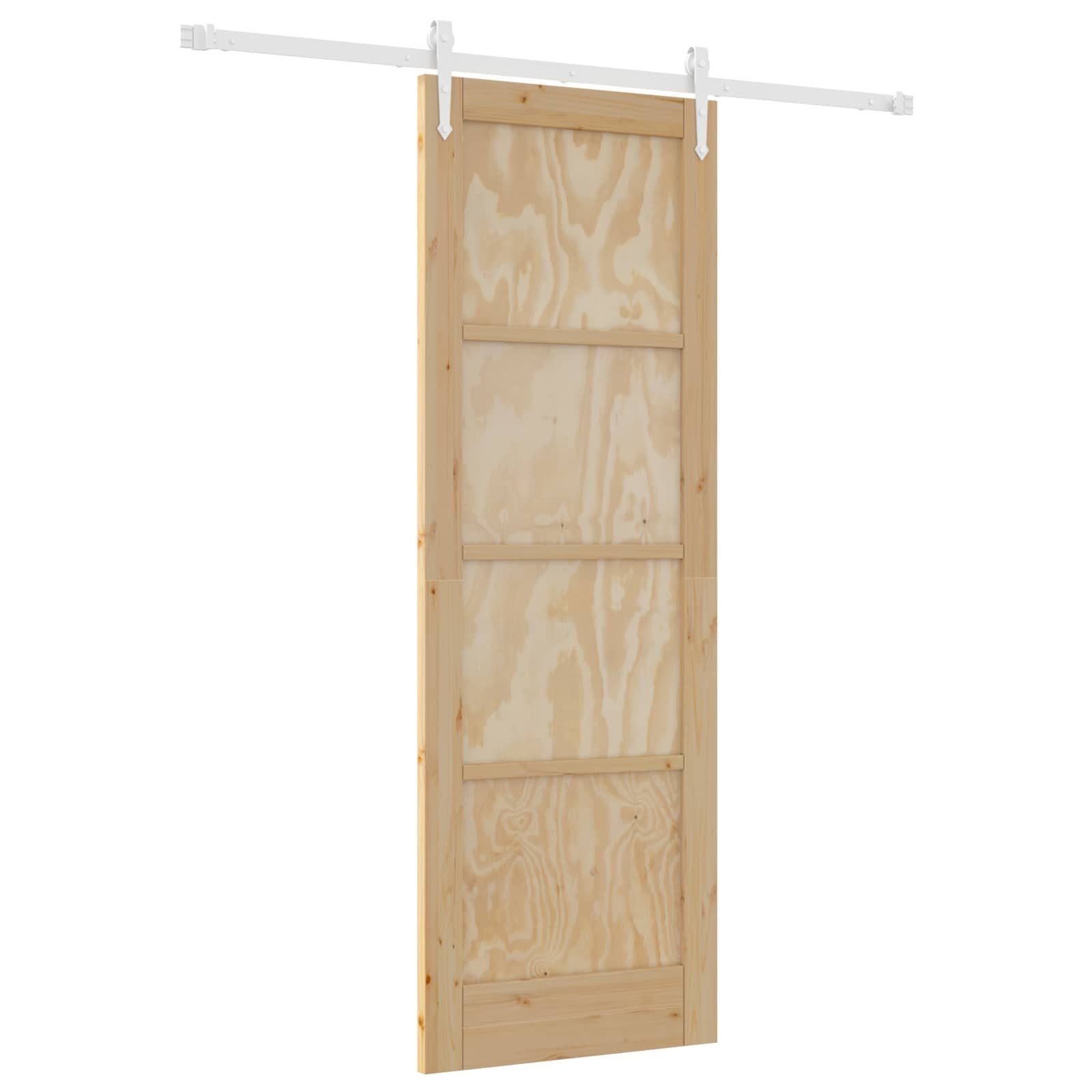 vidaXL Schiebetür ORKDAL Natürlich und Weiß 73,5 x 211 cm (1-St)