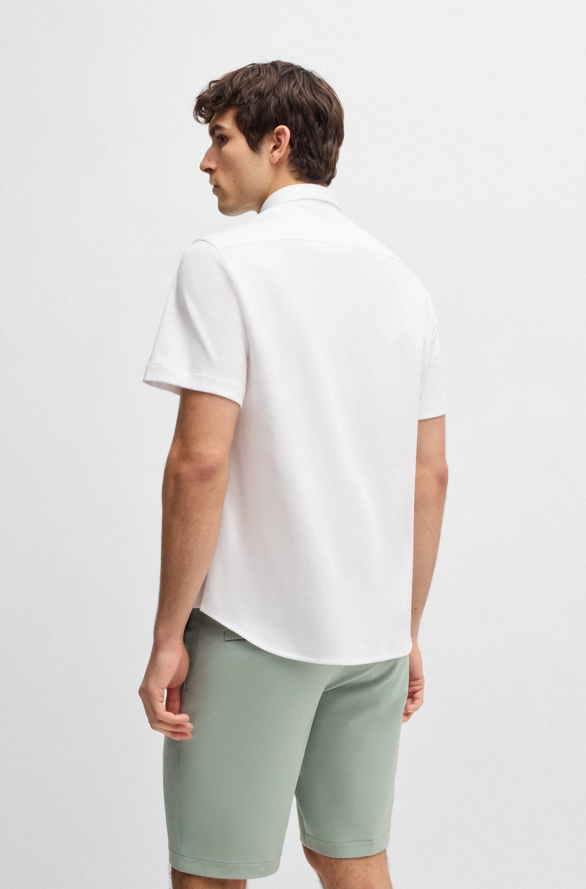 BOSS GREEN Kurzarmhemd B MOTION S mit Logoschriftzug auf der Brust günstig online kaufen