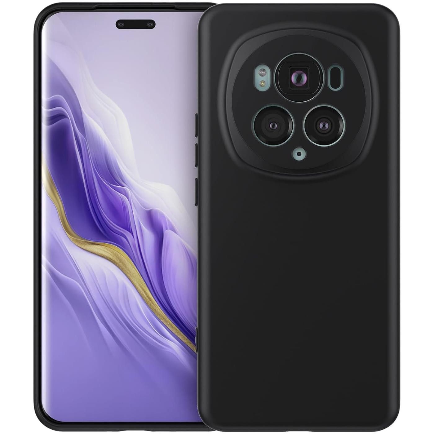 CoolGadget Handyhülle Black Series Handy Hülle für Honor Magic 6 Pro 5G 6,8 Zoll, Edle Silikon Schlicht Robust Schutzhülle für Honor Magic6 Pro Hülle