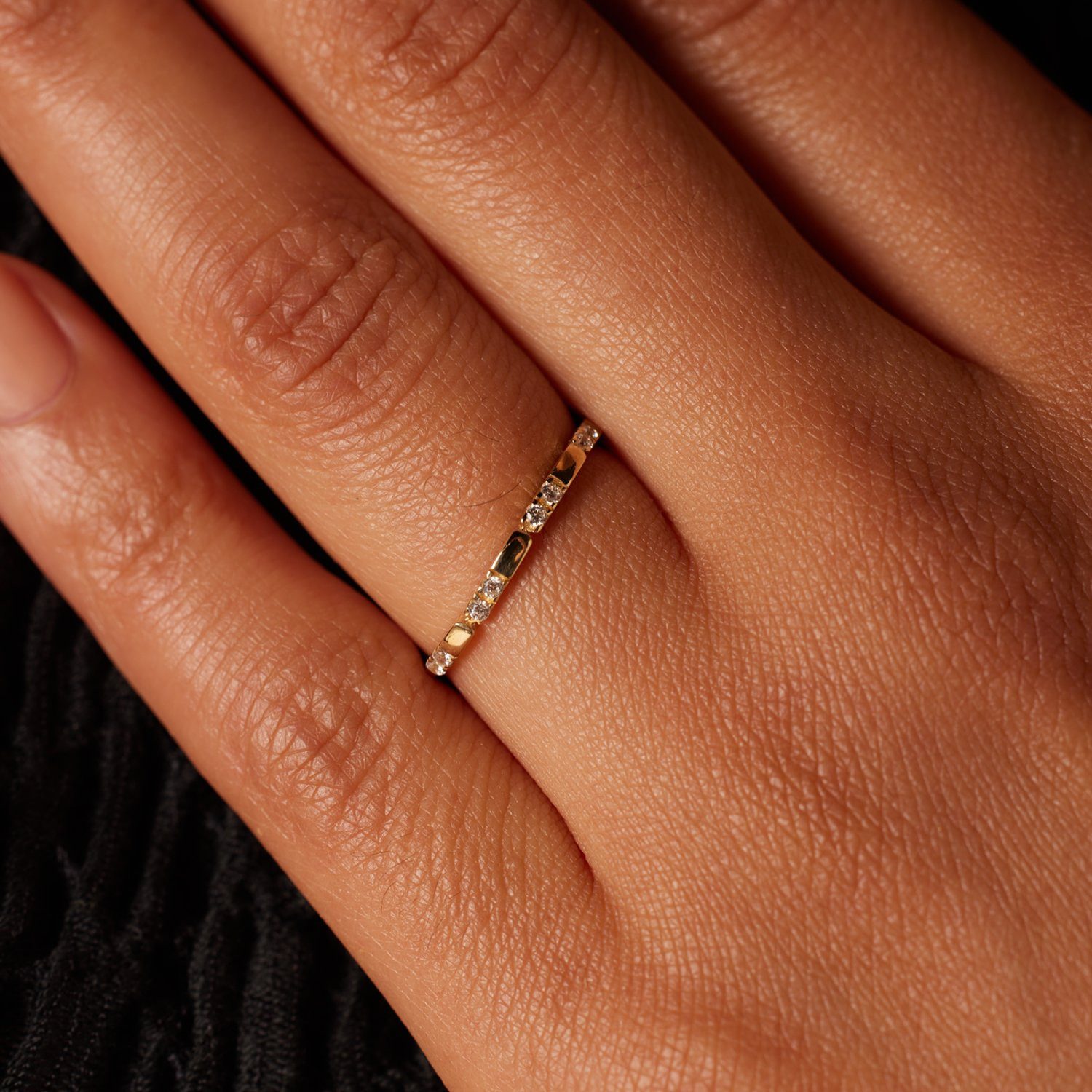 LUCARDI Fingerring Ring - 585 Gold - Gold - Zirkonia - Damen – Bild 2 von 4