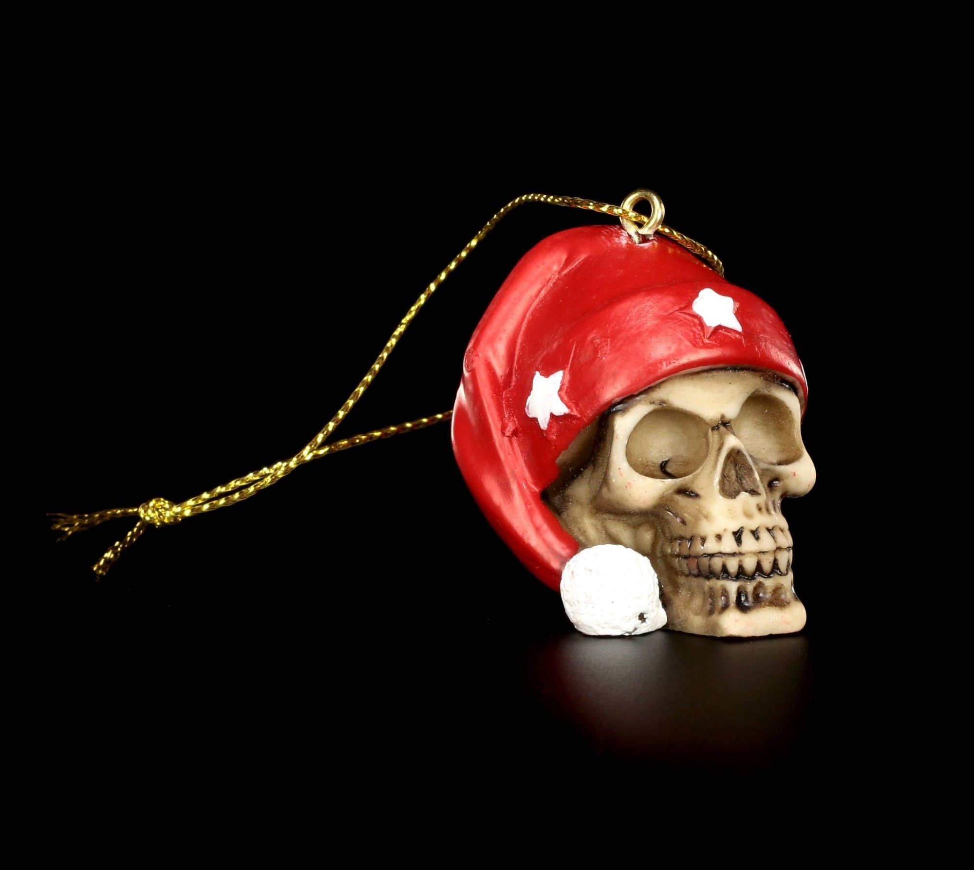 Figuren Shop GmbH Christbaumschmuck Christbaum-Schmuck - Totenkopf mit Weih günstig online kaufen