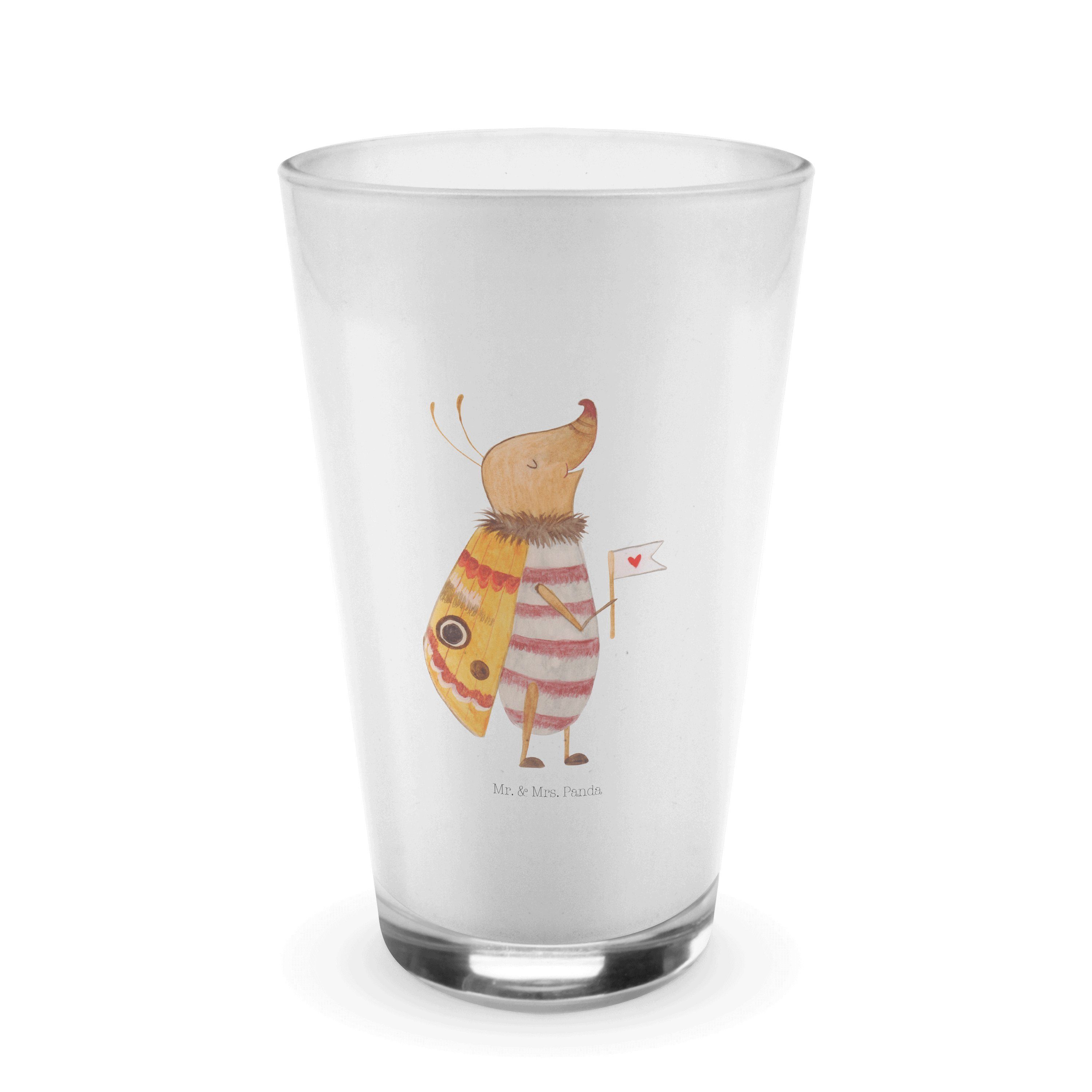 Mr. & Mrs. Panda Käfer, Transparent Premium Tiere, Geschenk, - mit - Nachtfalter Latt, Fähnchen Glas Glas