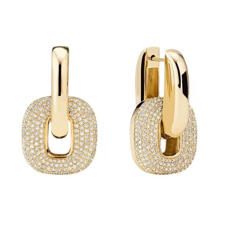 ROUGEMONT Paar Creolen Damen Trend Creolen Ohrringe 18K Gold Wasserfest Hyp günstig online kaufen