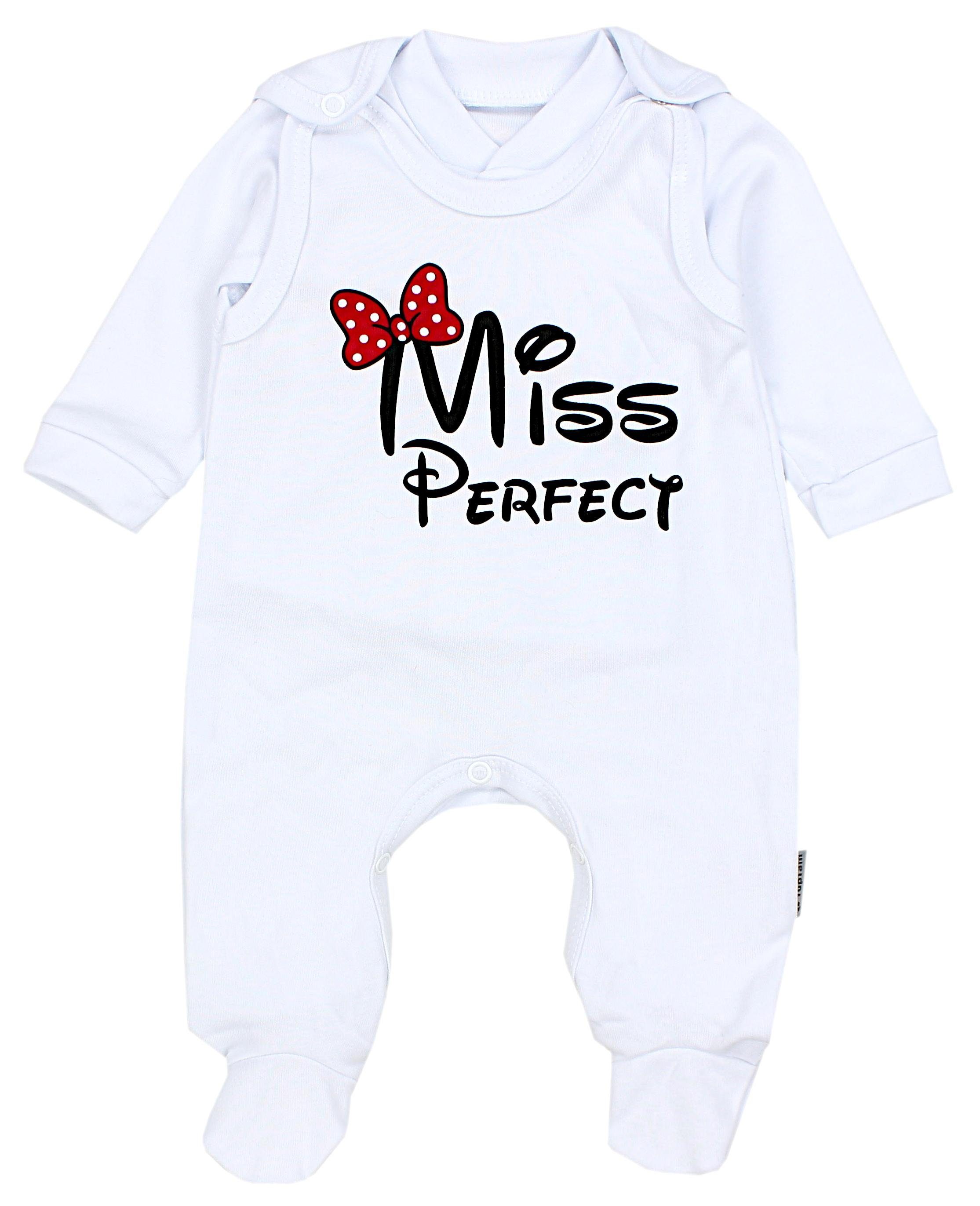 Strampler TupTam Baby Mädchen Jungen Strampler mit Langarmshirt Aufdruck Spruch