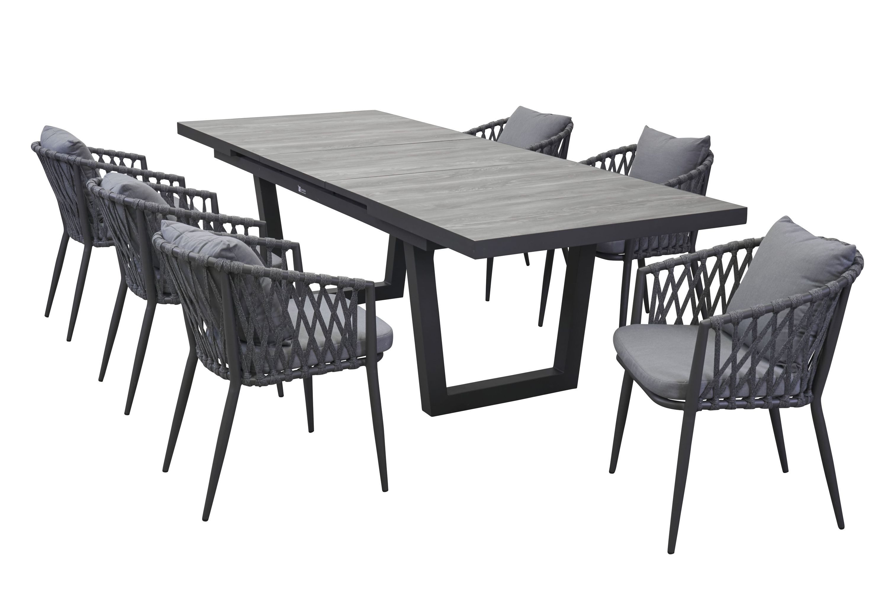 LC Garden Garten-Essgruppe Unicamo Sunrepo Dining Set III 7tlg. Ausziehtisch, (6-tlg)