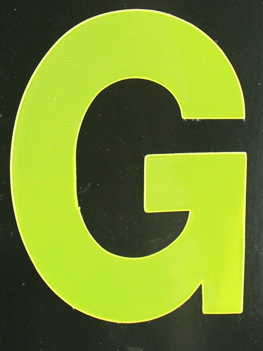gelb Aco Reflektierender G Klebebuchstabe Hausnummer Conacord G