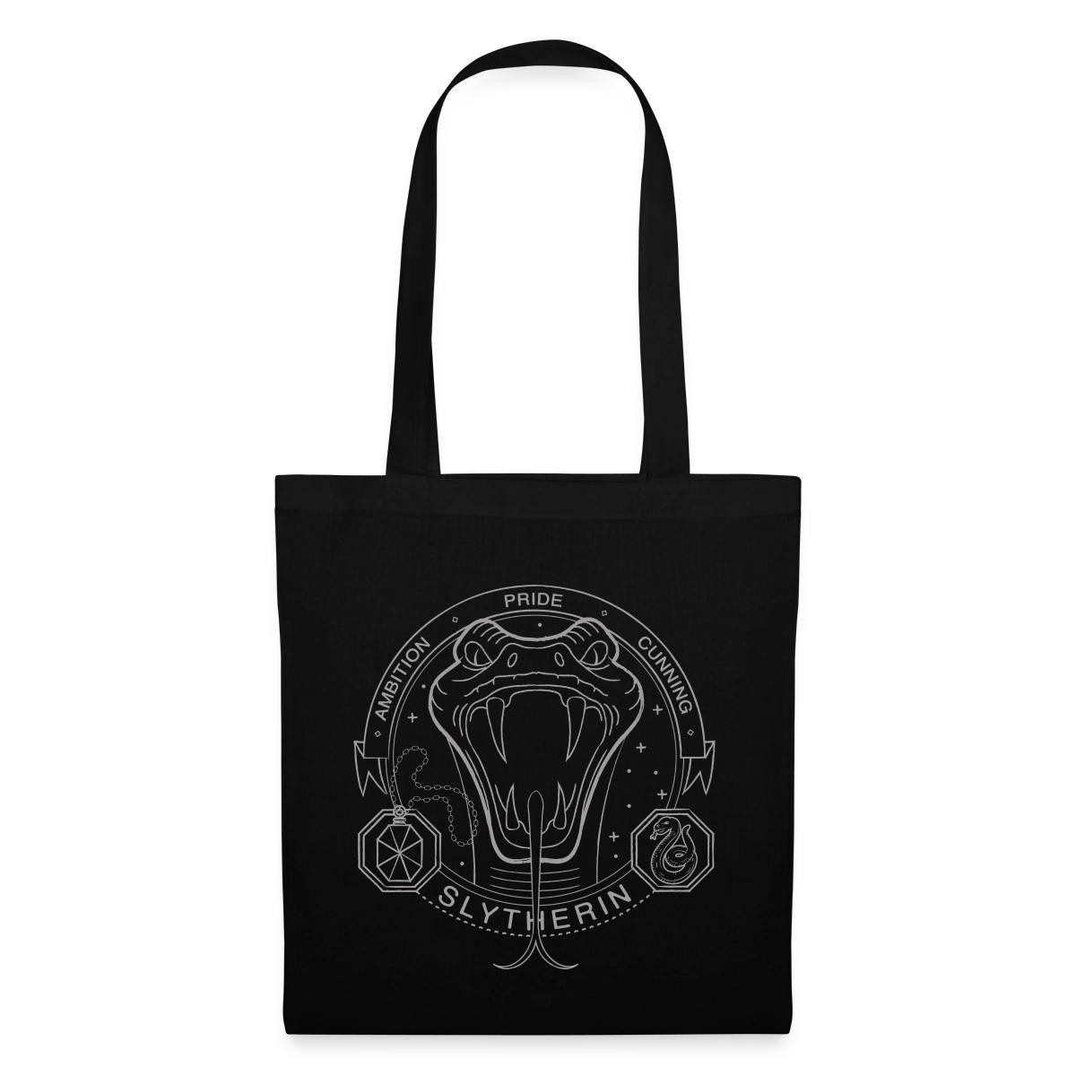 Spreadshirt Henkeltasche Harry Potter Slytherin Wappen Schlange Stoffbeutel (1-tlg)