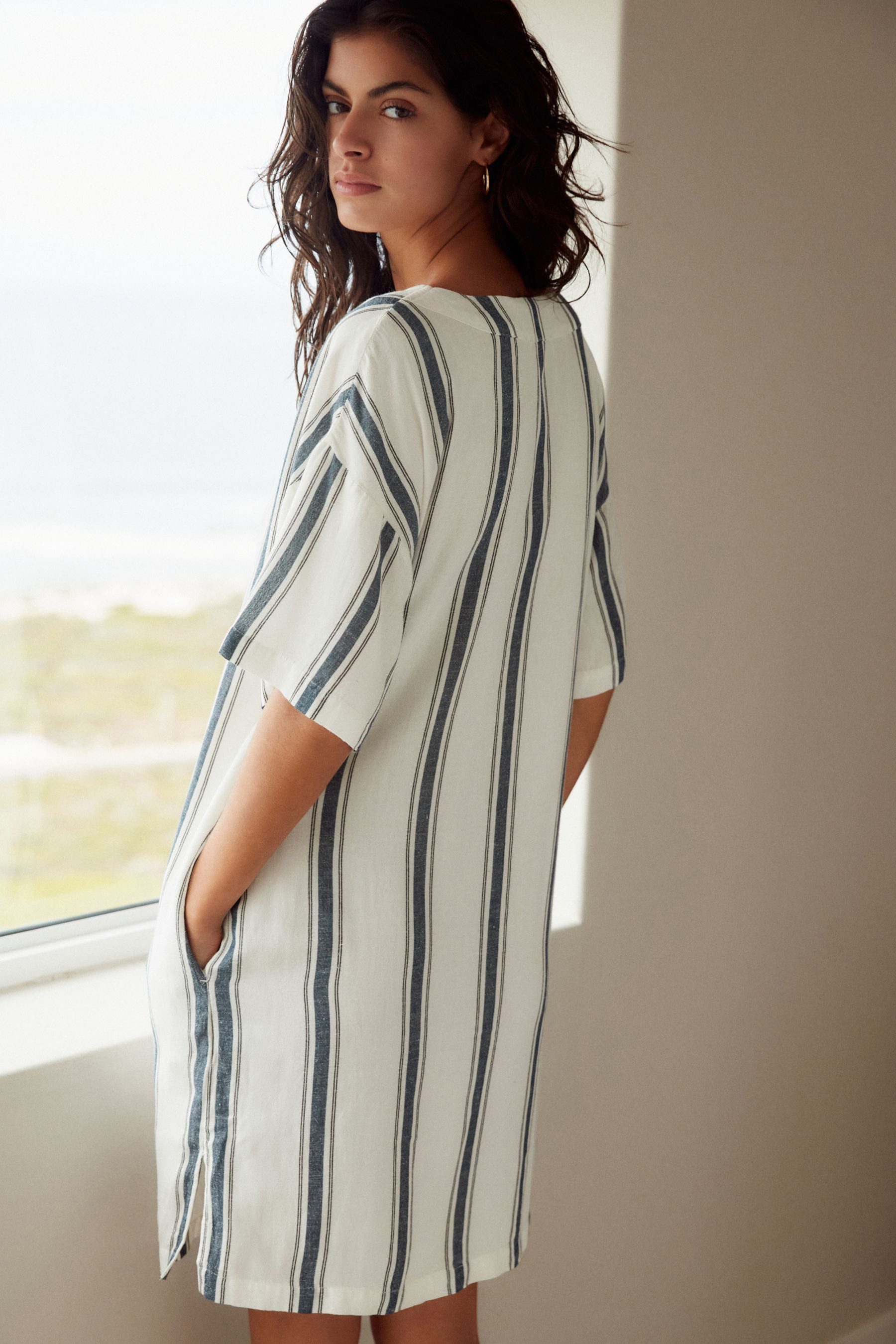 Next Sommerkleid Oversized Fit Kaftan mit günstig online kaufen