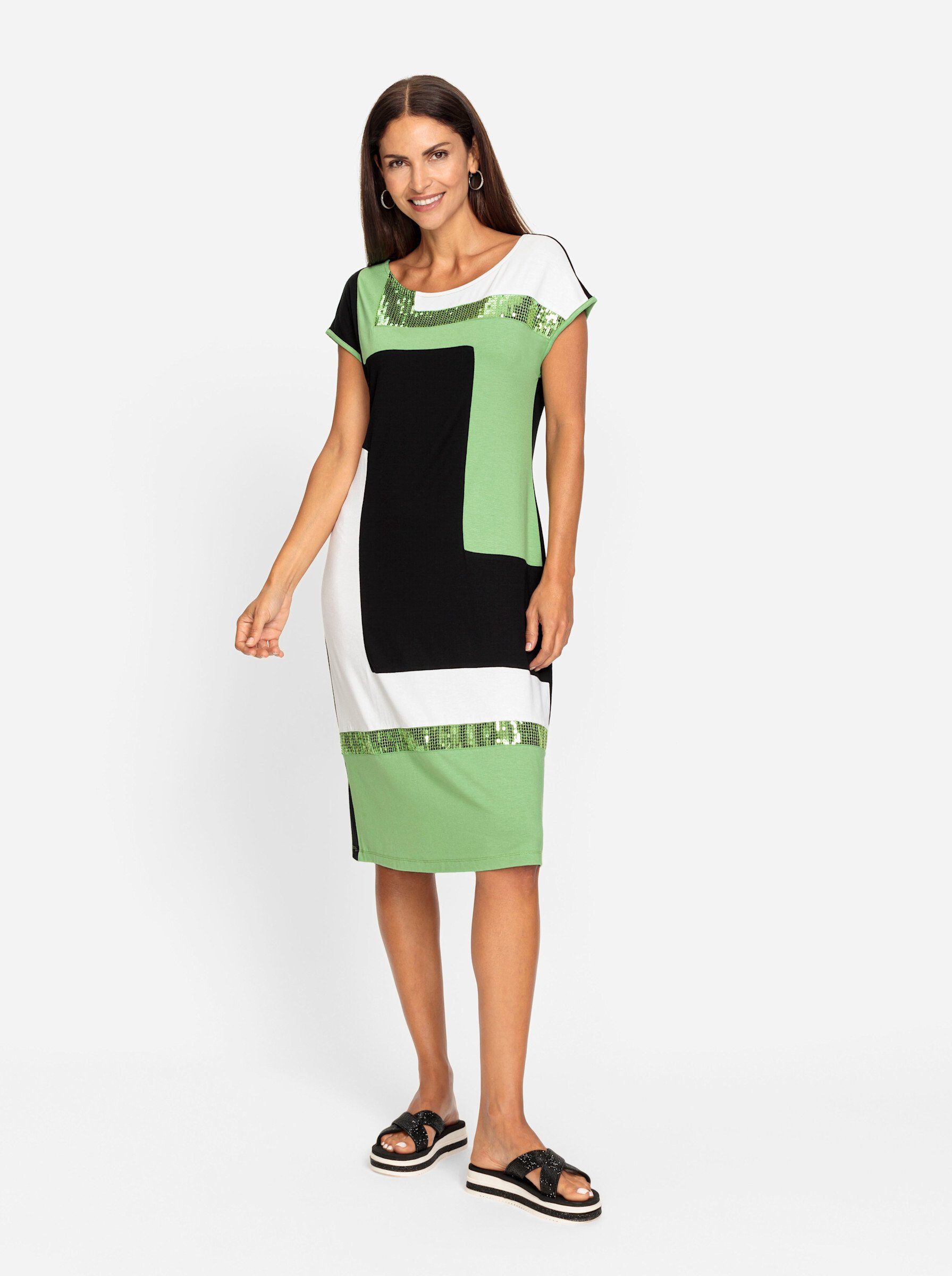 Jerseykleid Patchkleid