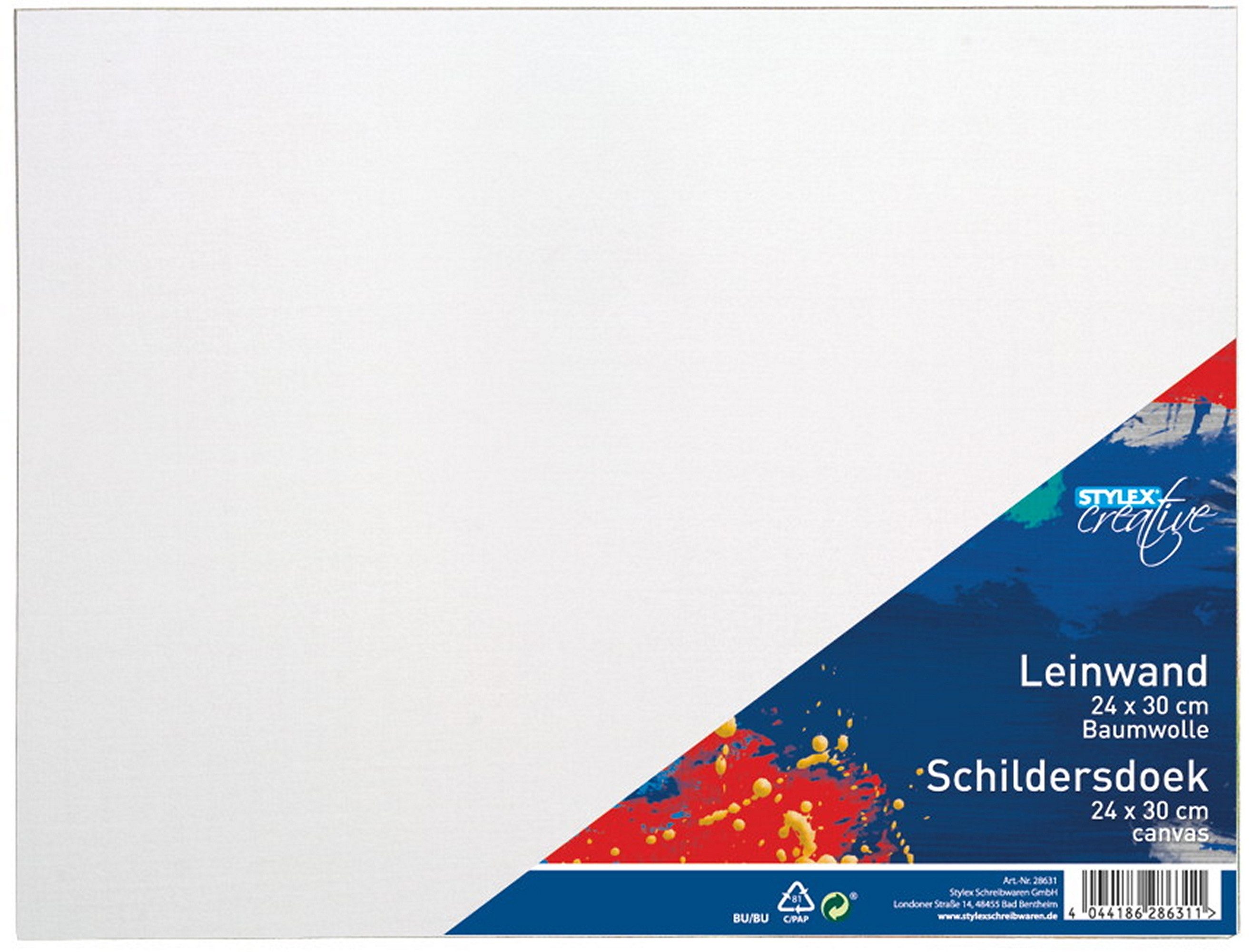 Stylex Schreibwaren Leinwand 6 Leinwände bespannte Keilrahmen Leinwand 24x30cm