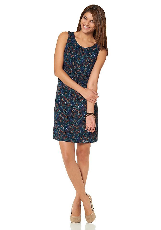 YESET Jerseykleid Jerseykleid Kleid ärmellos Blumen Muster blau Gr. 32 346960