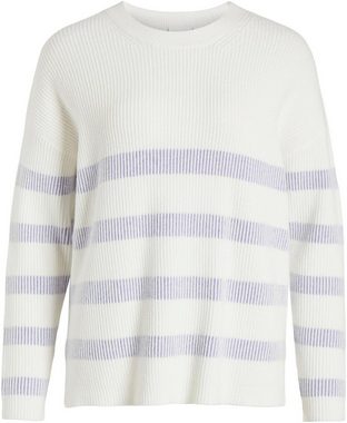 Vila Rundhalspullover VIRIL STRIPE L/S KNIT TOP - NOOS