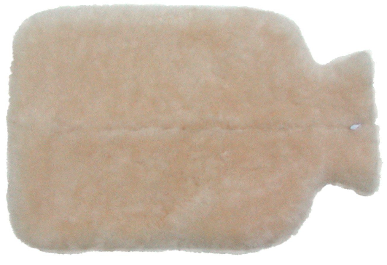 Chamier Lammfellprodukte Wärmflasche Lammfell Bezug für Wärmflaschen mit Reißverschluss waschbar, 36x23 cm