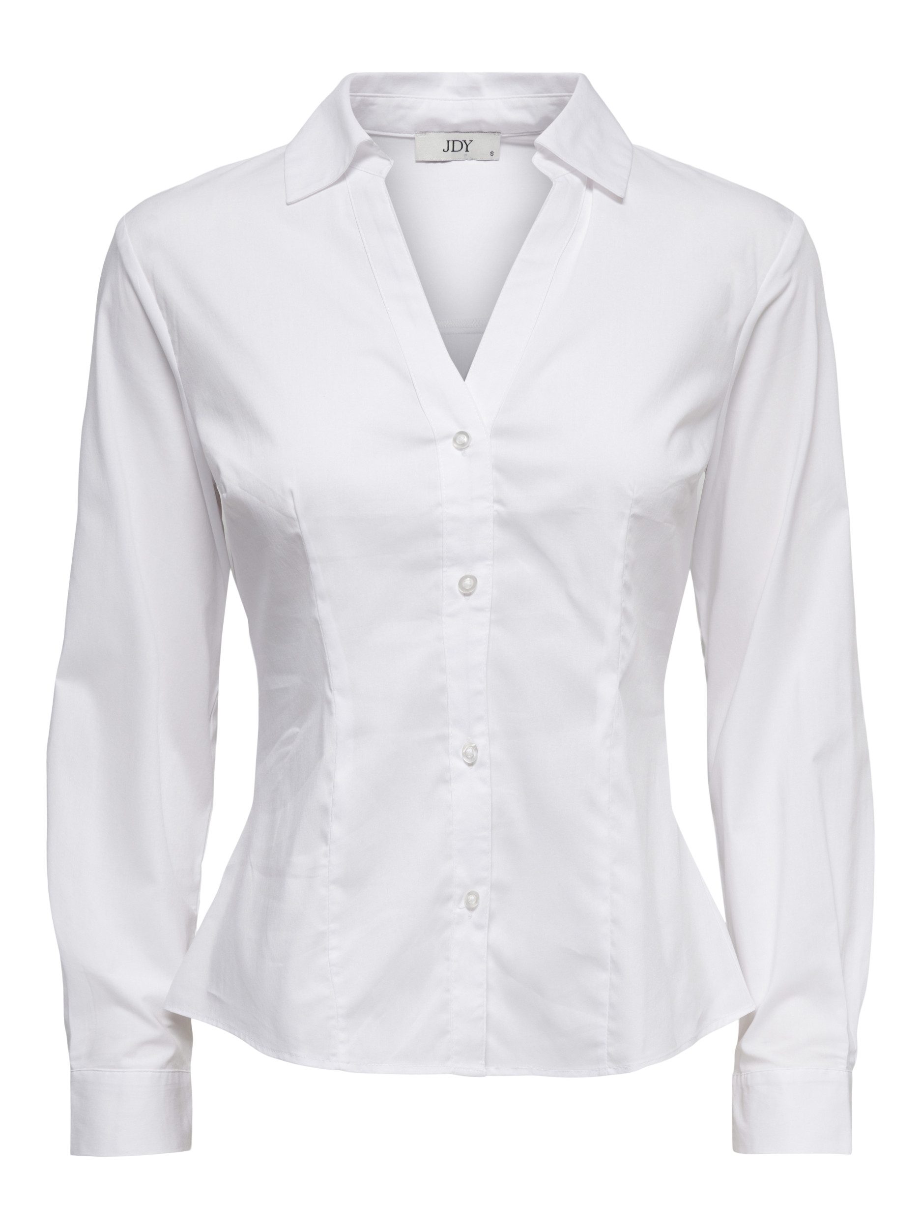 ONLY Blusenshirt JDYMIO L/S FITTED SHIRT WVN DIA 177991 White