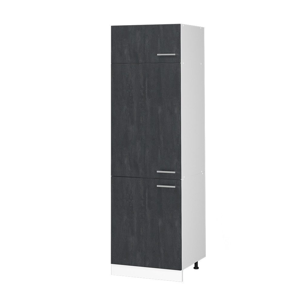 Vicco Kühlumbauschrank R-Line, Schwarz Beton/Weiß, 60 günstig online kaufen