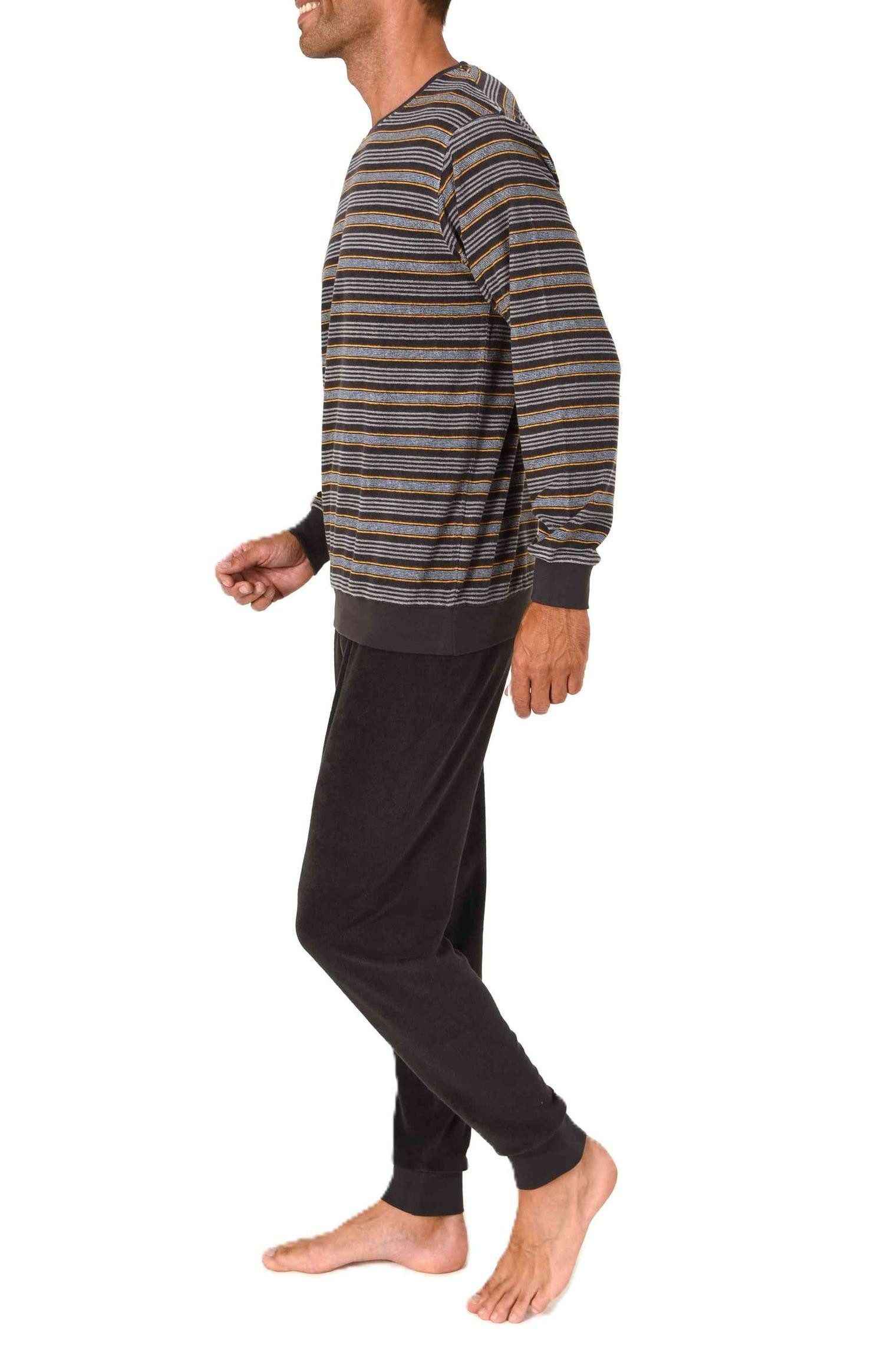 Normann Pyjama Normann Herren Frottee Schlafanzug mit Bündchen - auch in Üb günstig online kaufen