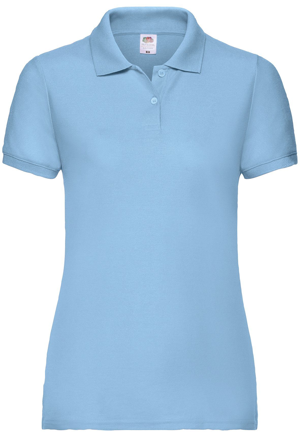 Fruit of the Loom Poloshirt Fruit of the Loom 65/35 Polo Lady-Fit pastellblau