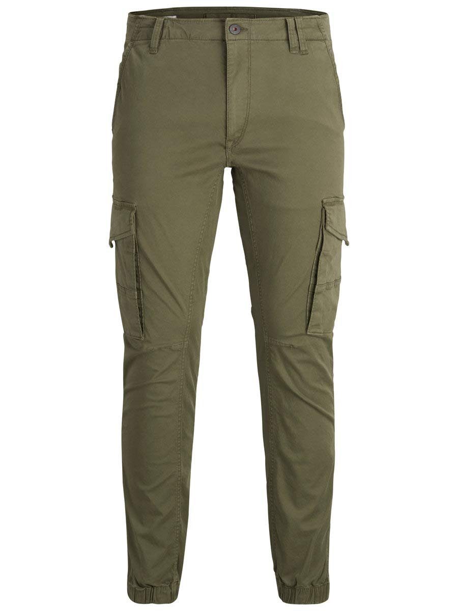 Jack & Jones Stoffhose olive regular (1-tlg)