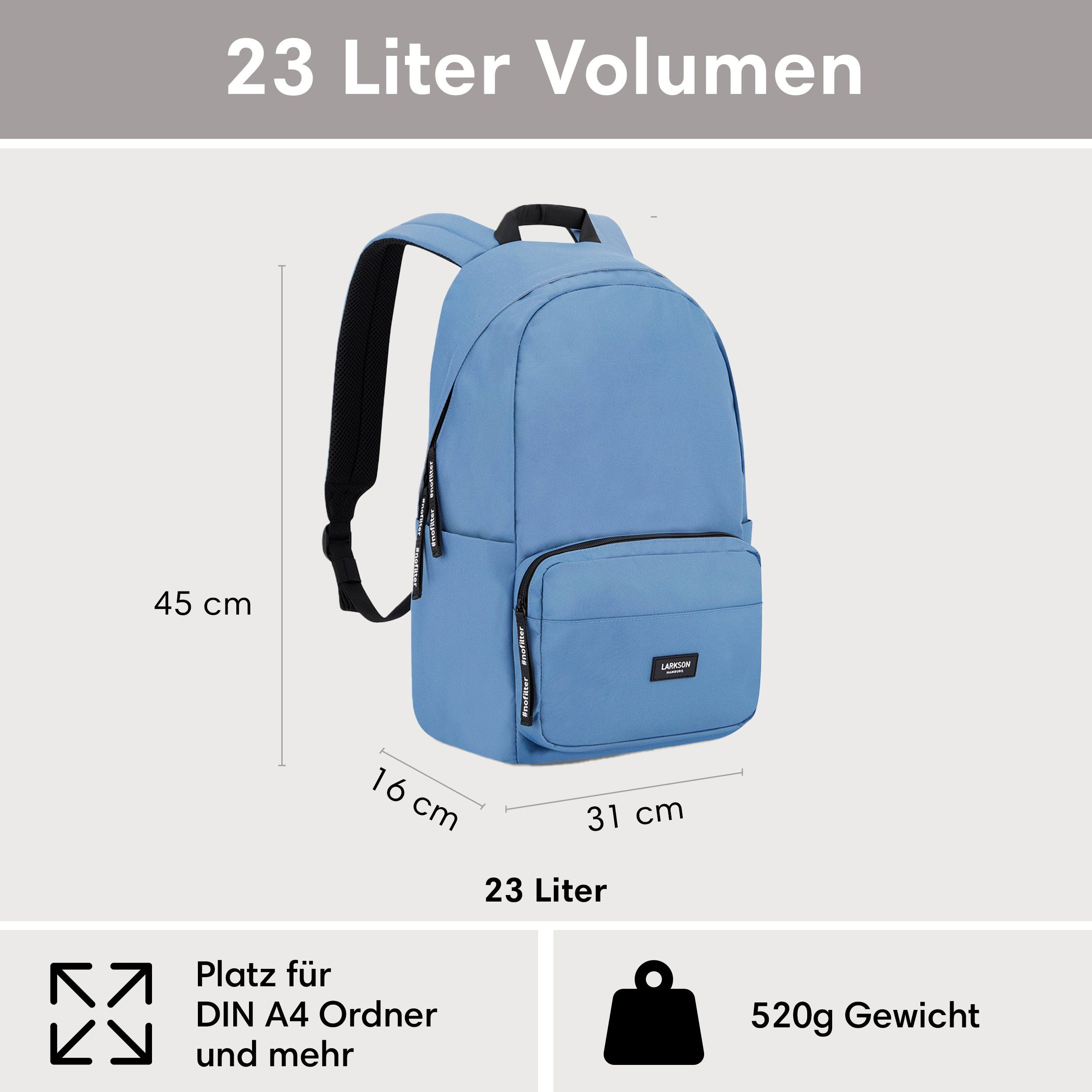 LARKSON Schulrucksack No 3 Rucksack Schule Mädchen Jungen Teenager (1-tlg), Seitentasche, Laptopfach, Wasserabweisend – Bild 2 von 5