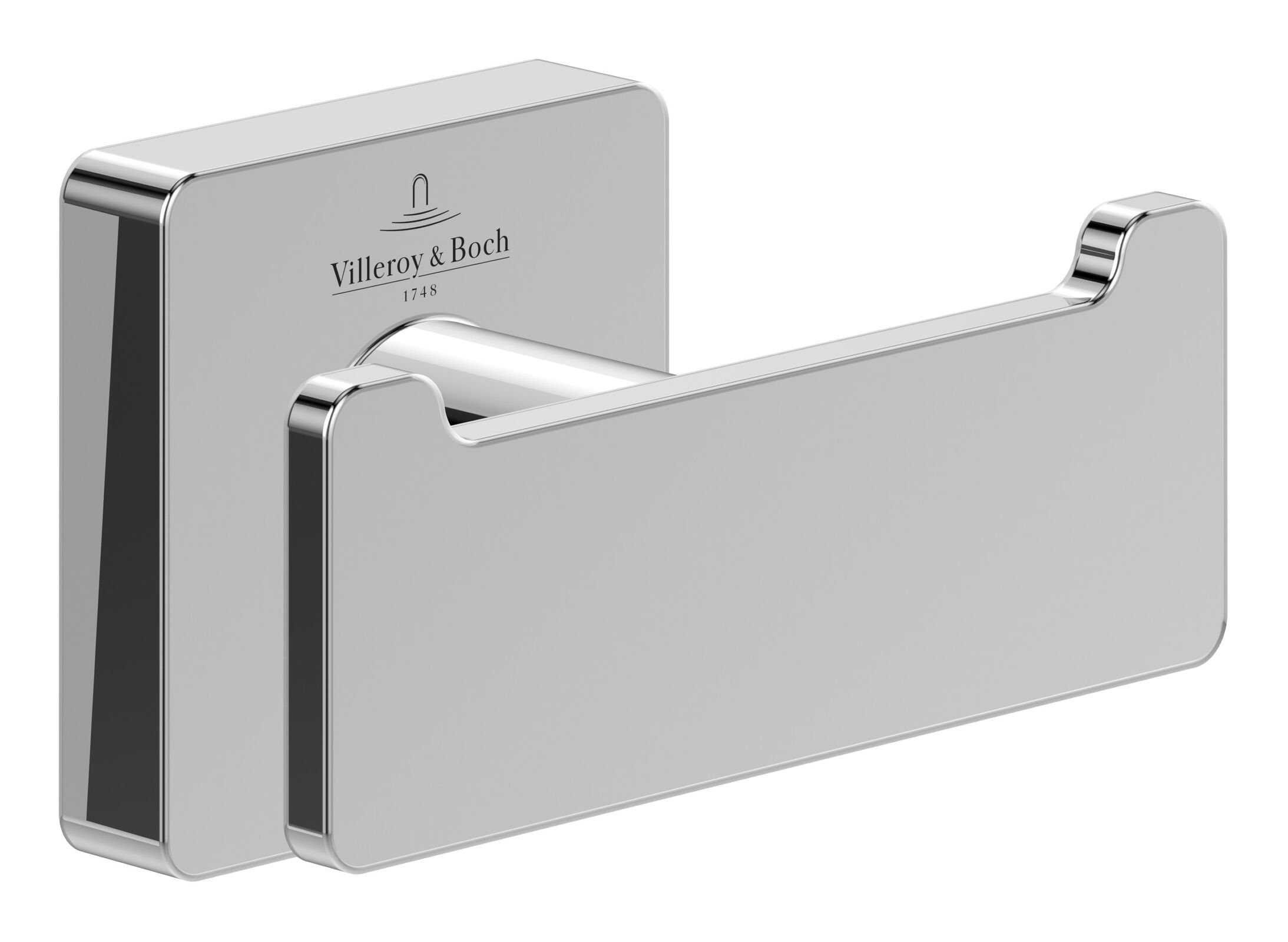 Villeroy & Boch Handtuchhaken Elements - Striking, Doppel 80 x 44 mm - Chrom