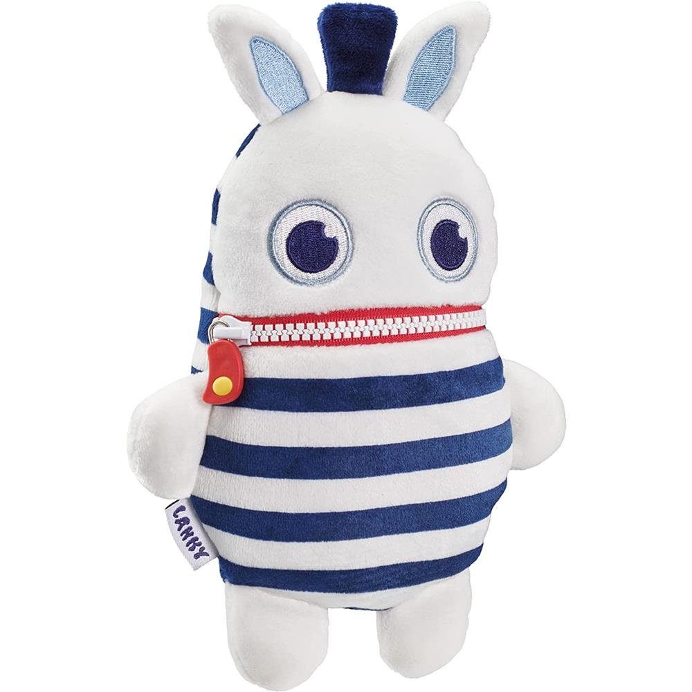 Schmidt Spiele Plüschfigur 42543 Sorgenfresser Lanky, 18 cm, Weiß / Blau, Stofftier