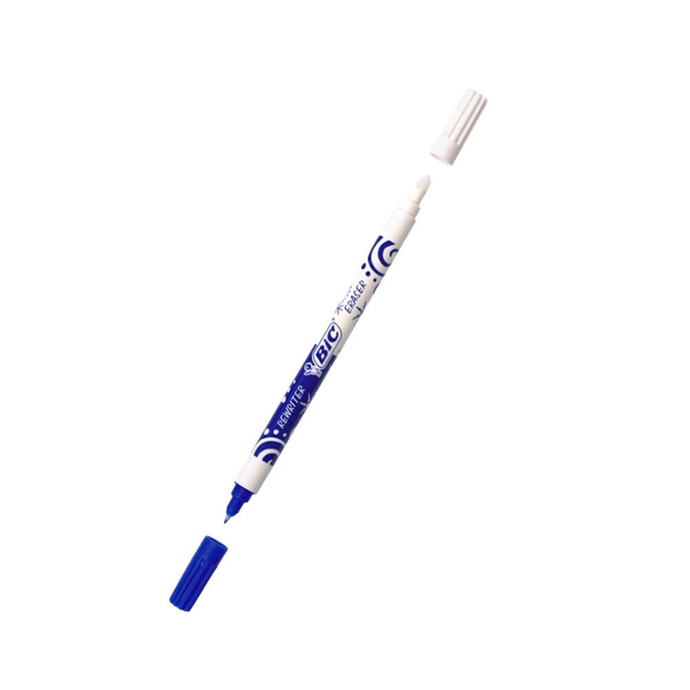 LEAN TOYS Korrekturstift Tintenlöscher Tintenkiller Schulstift, (Spar-Set, 1-tlg), doppelseitig, Löschspitze, Schreibspitze, blaue Tinte