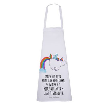 Mr. & Mrs. Panda Kochschürze Einhorn Pegasus - Weiß - Geschenk, Küchenschürze, Unicorn, Einhorn De, (1-tlg), Große Fronttasche